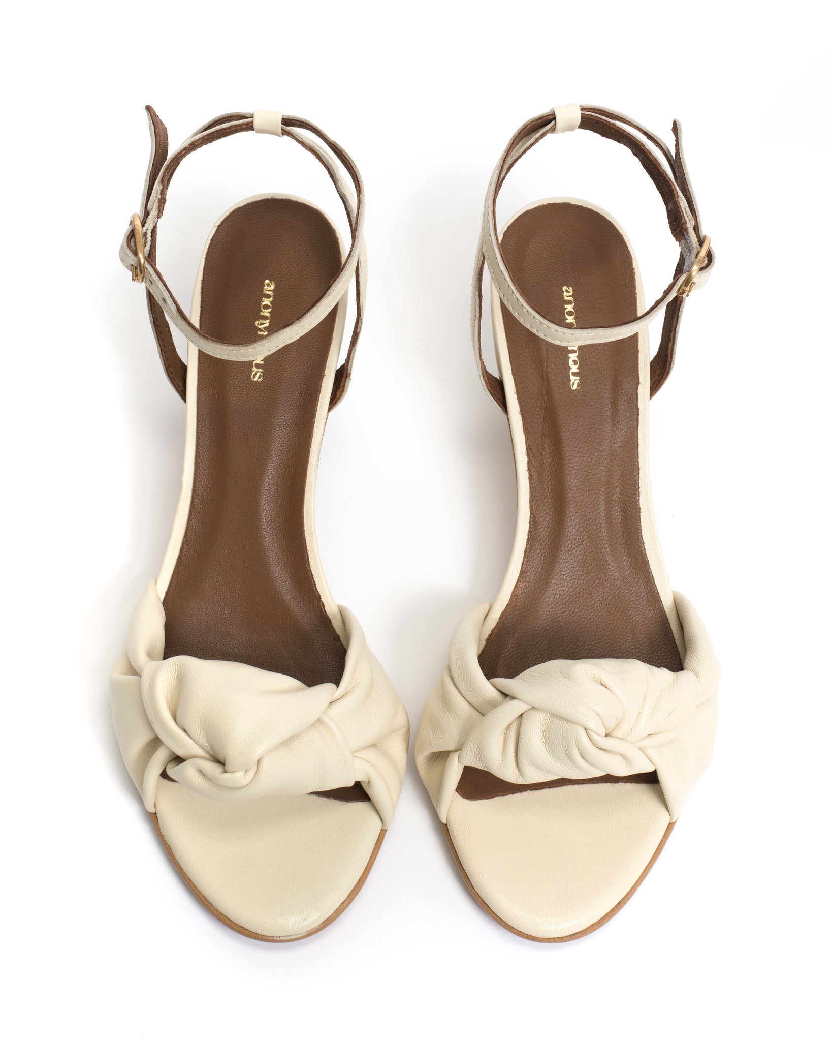 Aliza 50 stiletto Shiny lamb White sand