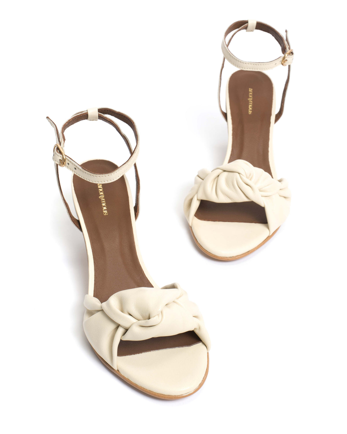 Aliza 50 stiletto Shiny lamb White sand