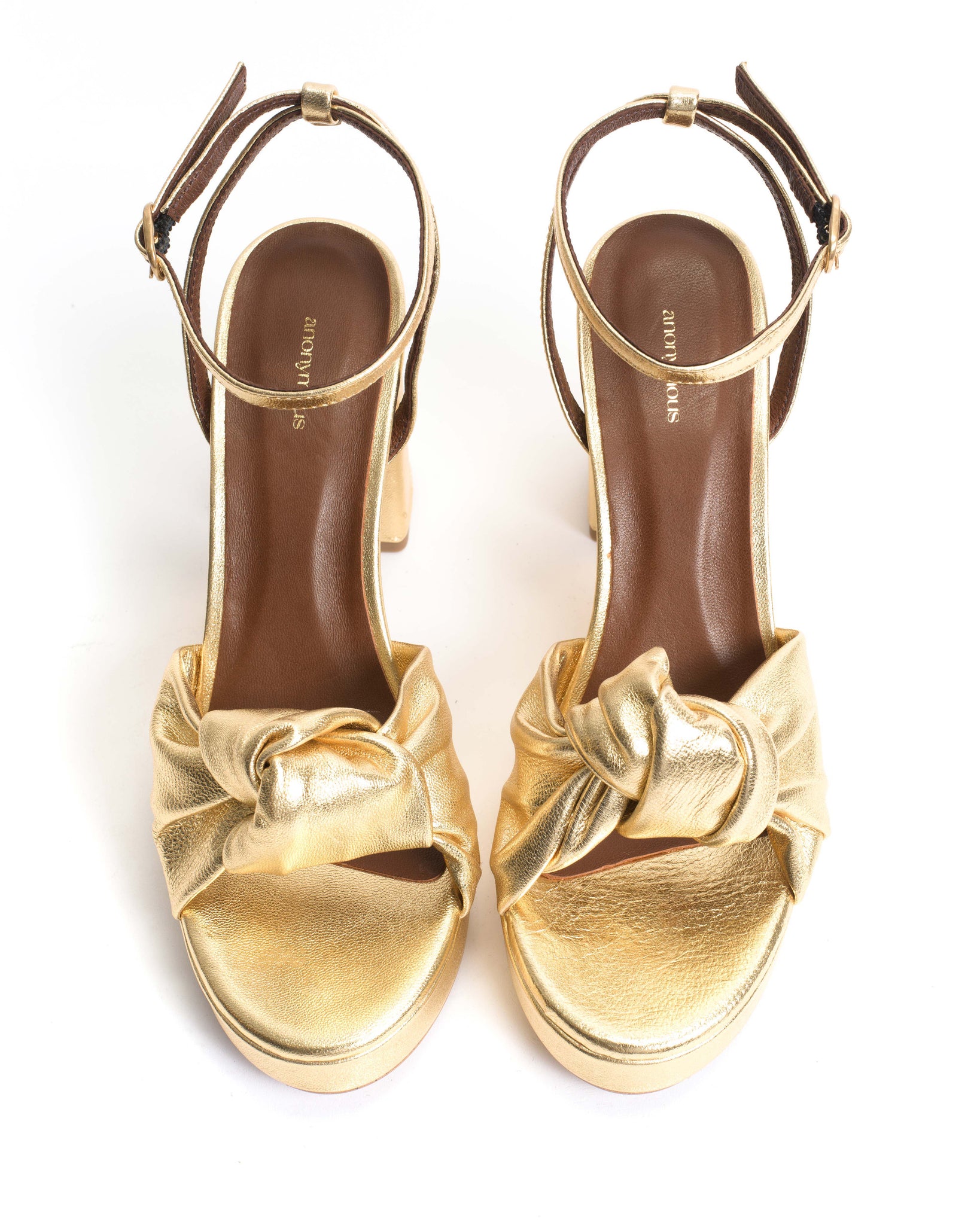 Aliza 85 platform Metallic goat Gold - Anonymous Copenhagen