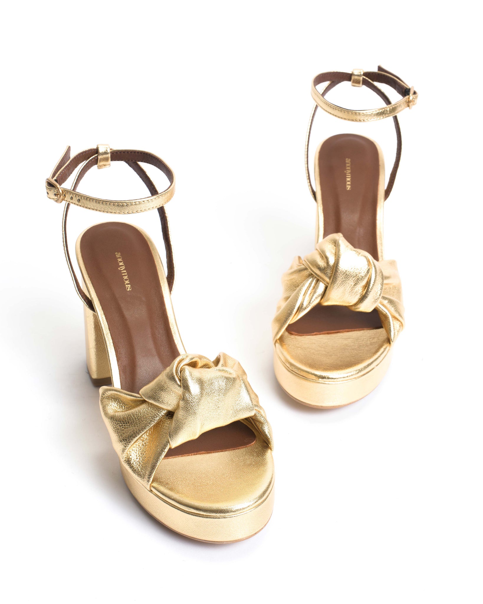 Aliza 85 platform Metallic goat Gold - Anonymous Copenhagen