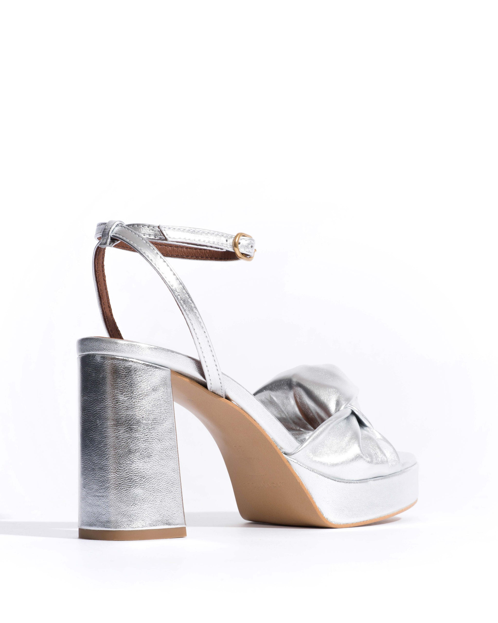 Aliza 85 platform Metallic goat Silver - 