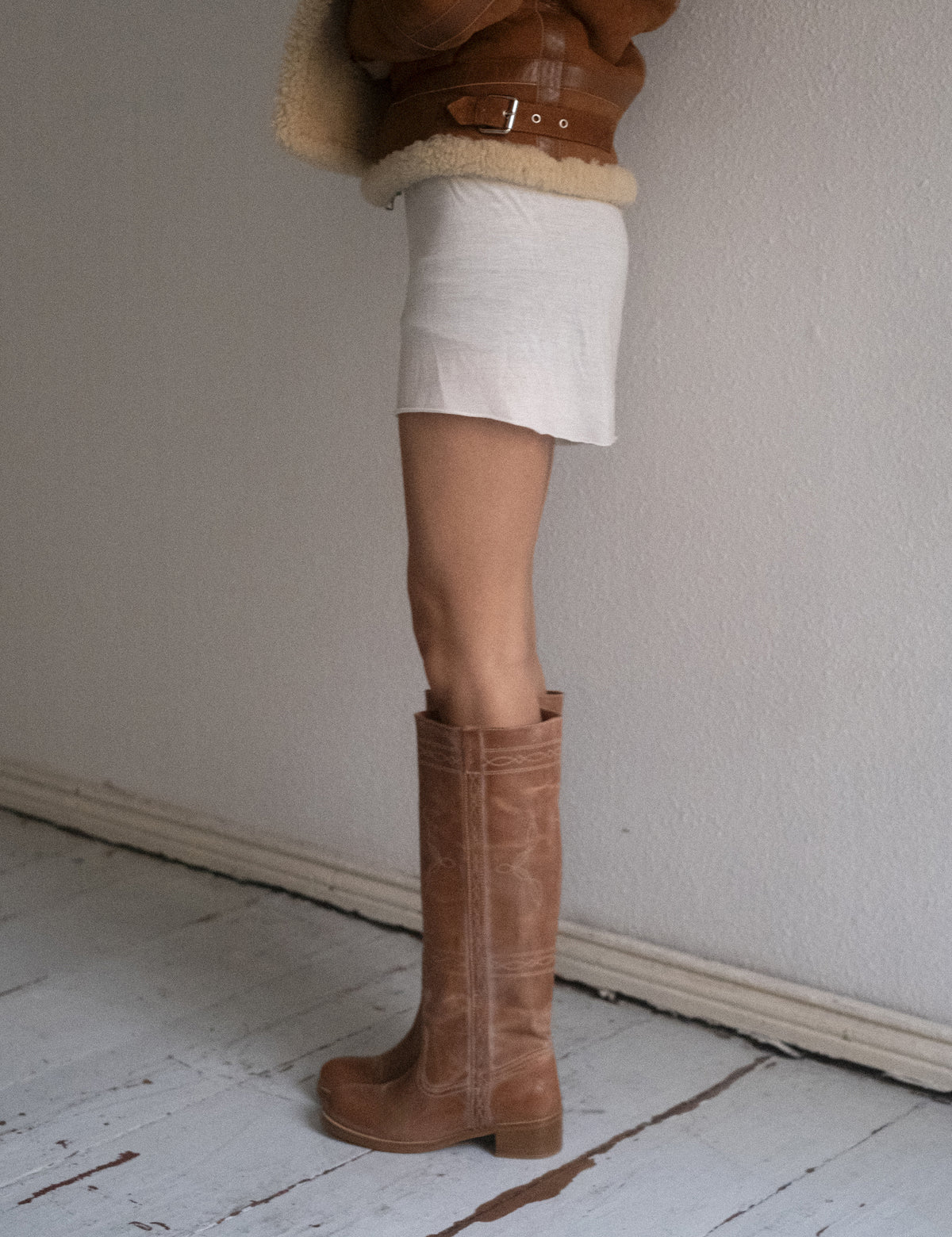 Dico Ann Western stitch Escovado Dark tan