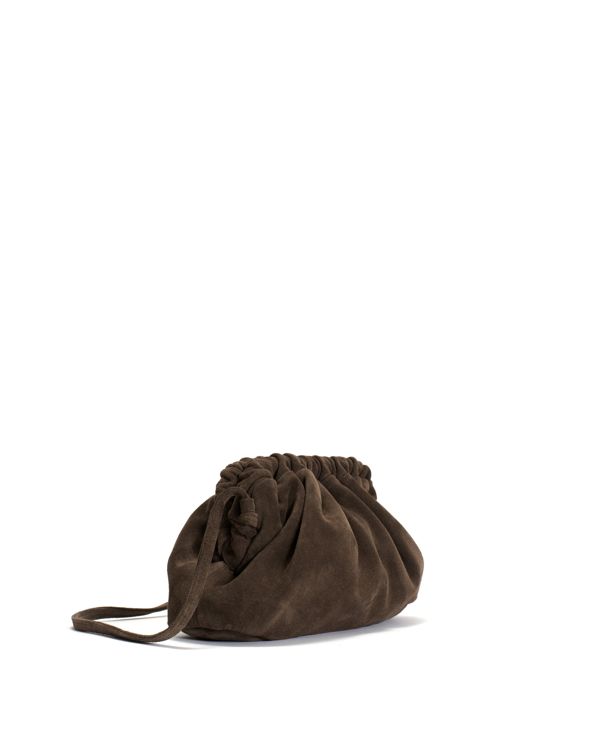 Hally petite cloud bag Calf suede Coffee brown