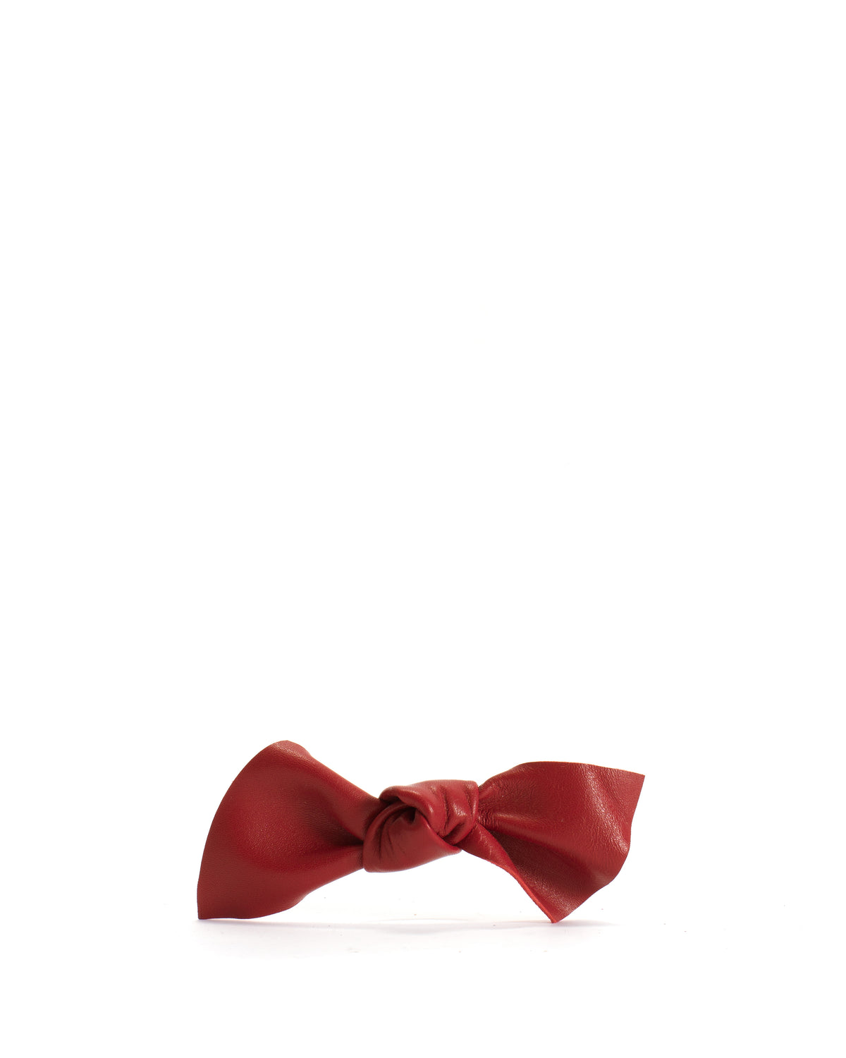 Linnie hair elastic grand bow Shiny lamb Ruby red