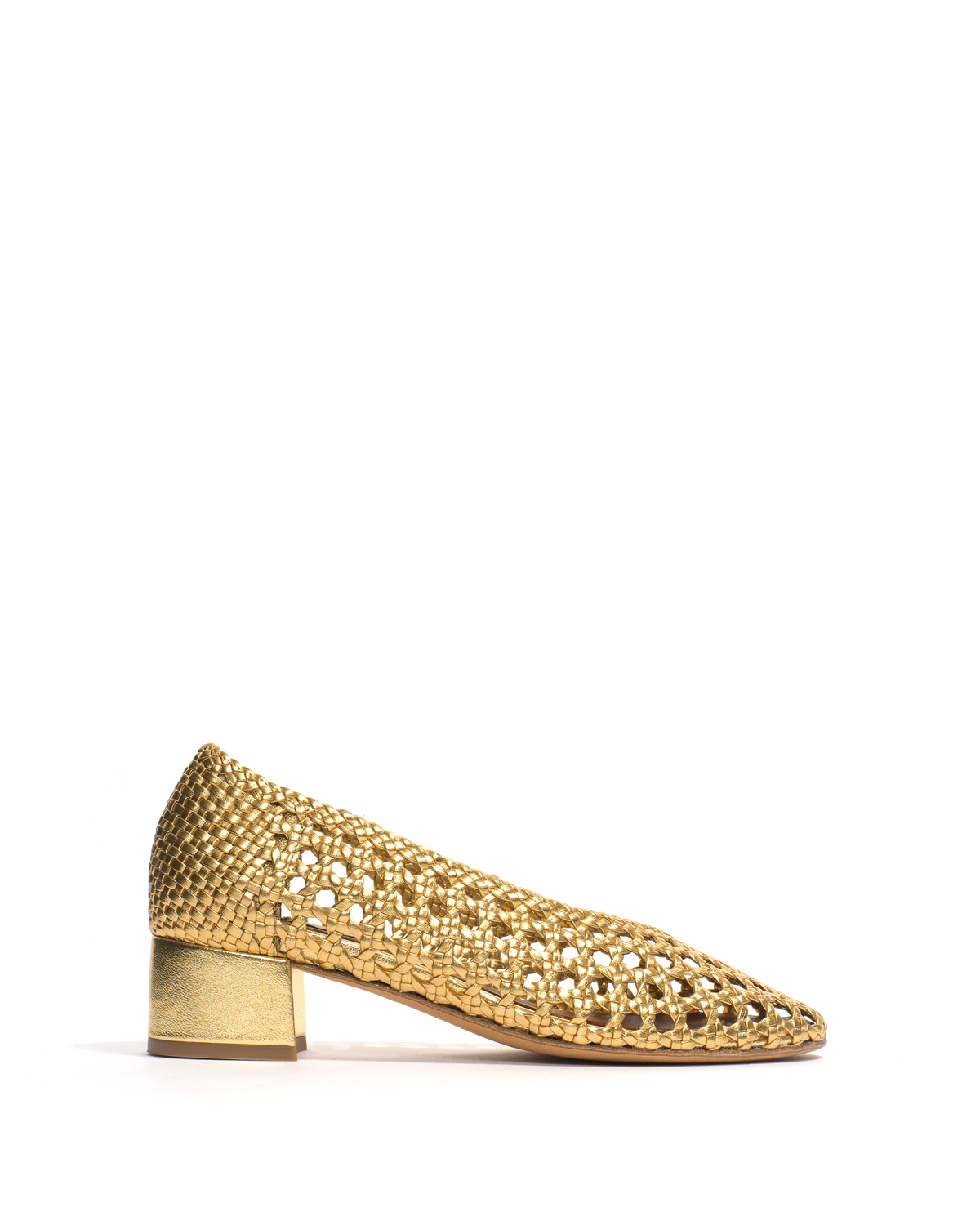Sessi 40 hand-braided Hand-braided leather Gold