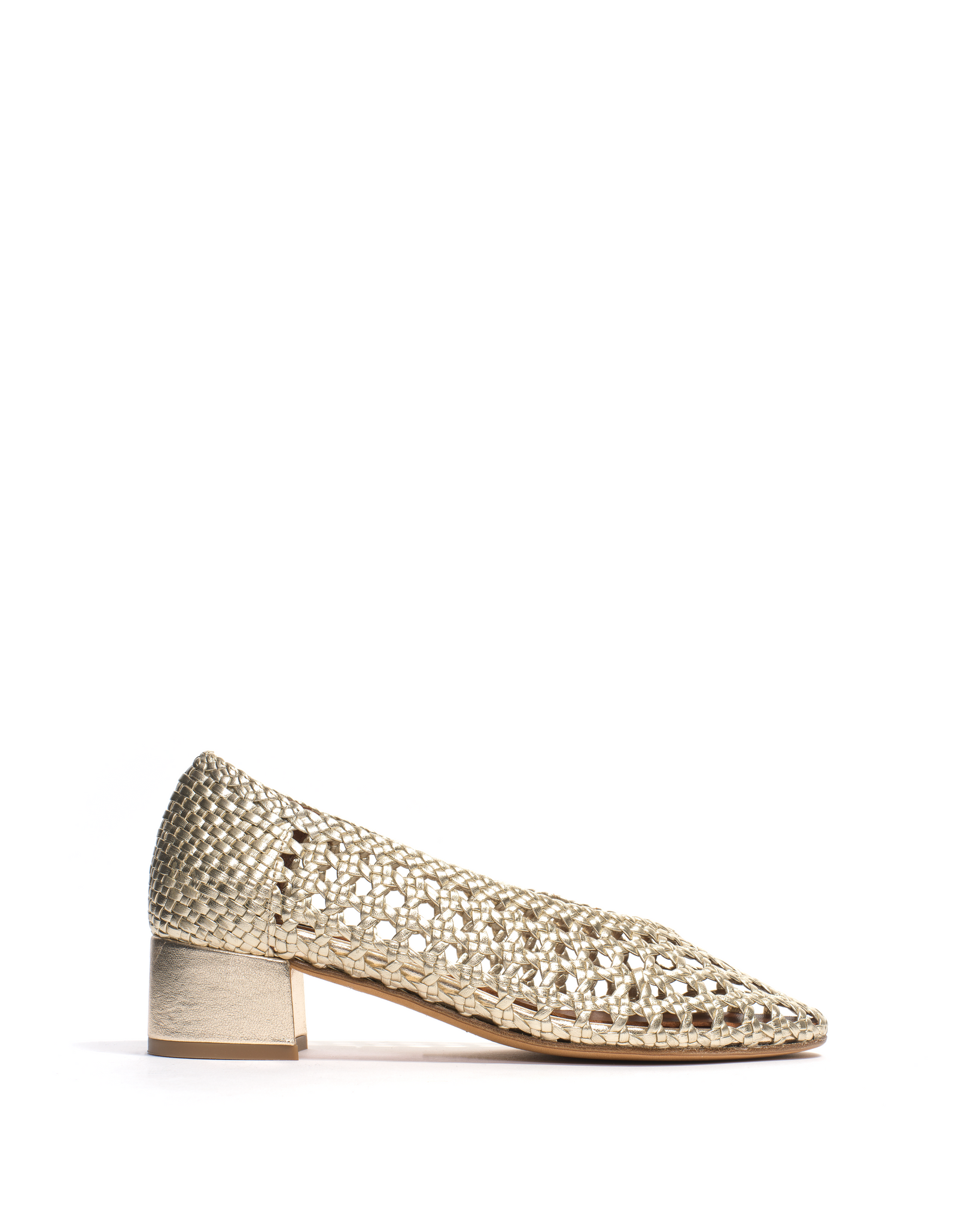 Sessi 40 Hand-braided leather Champagne - Anonymous Copenhagen