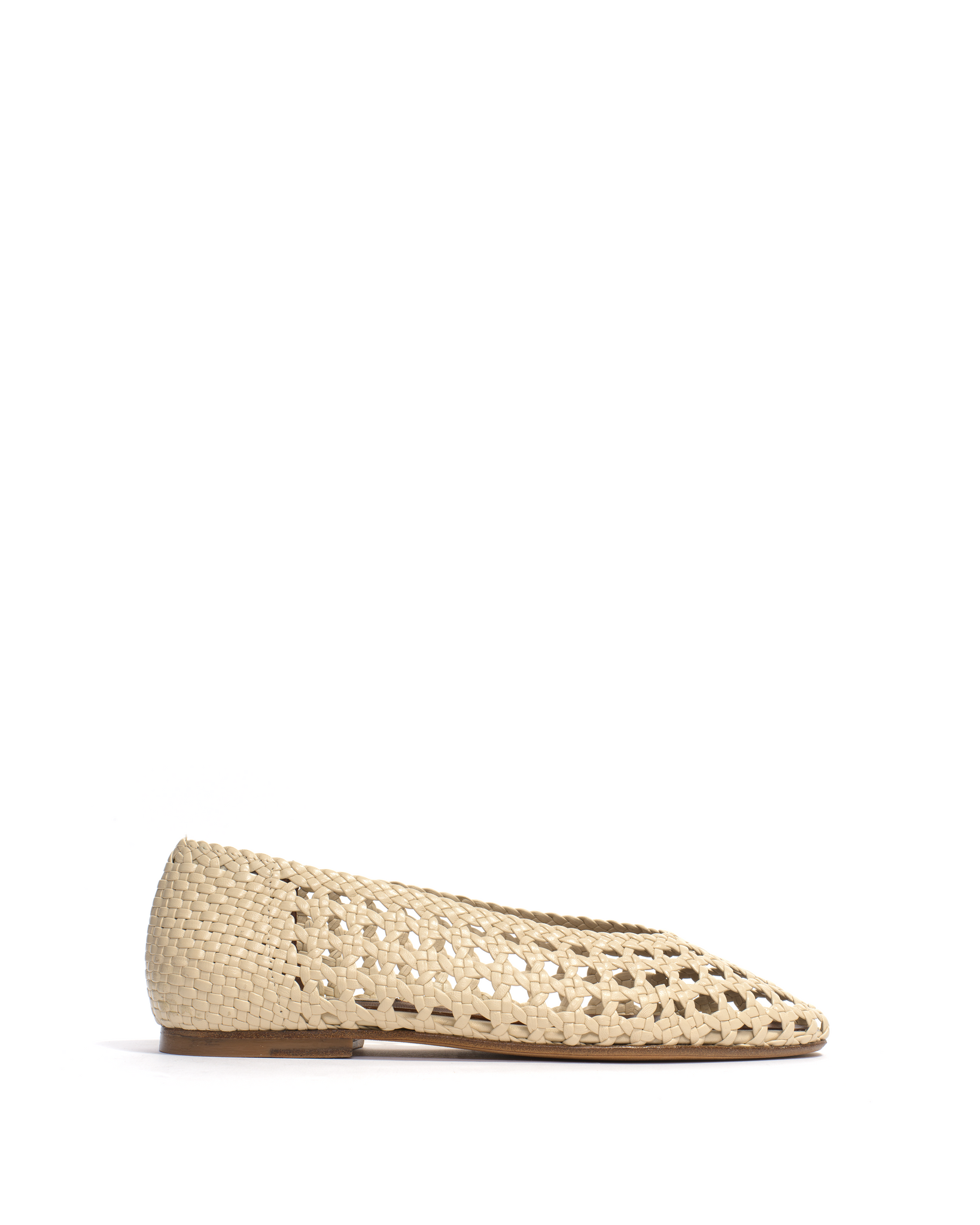 Sessi 10 Hand-braided leather White sand - Anonymous Copenhagen