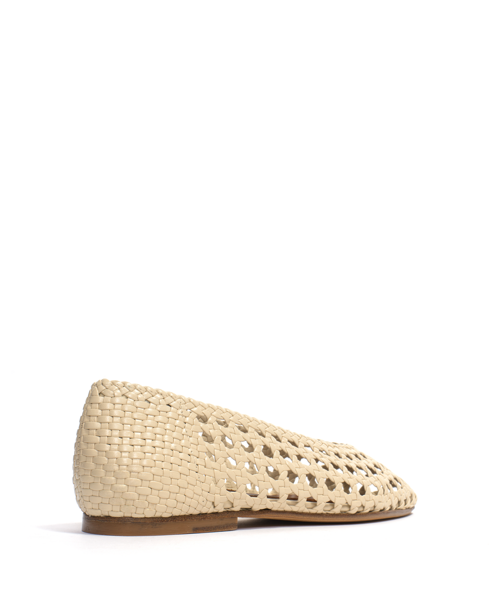 Sessi 10 Hand-braided leather White sand - Anonymous Copenhagen