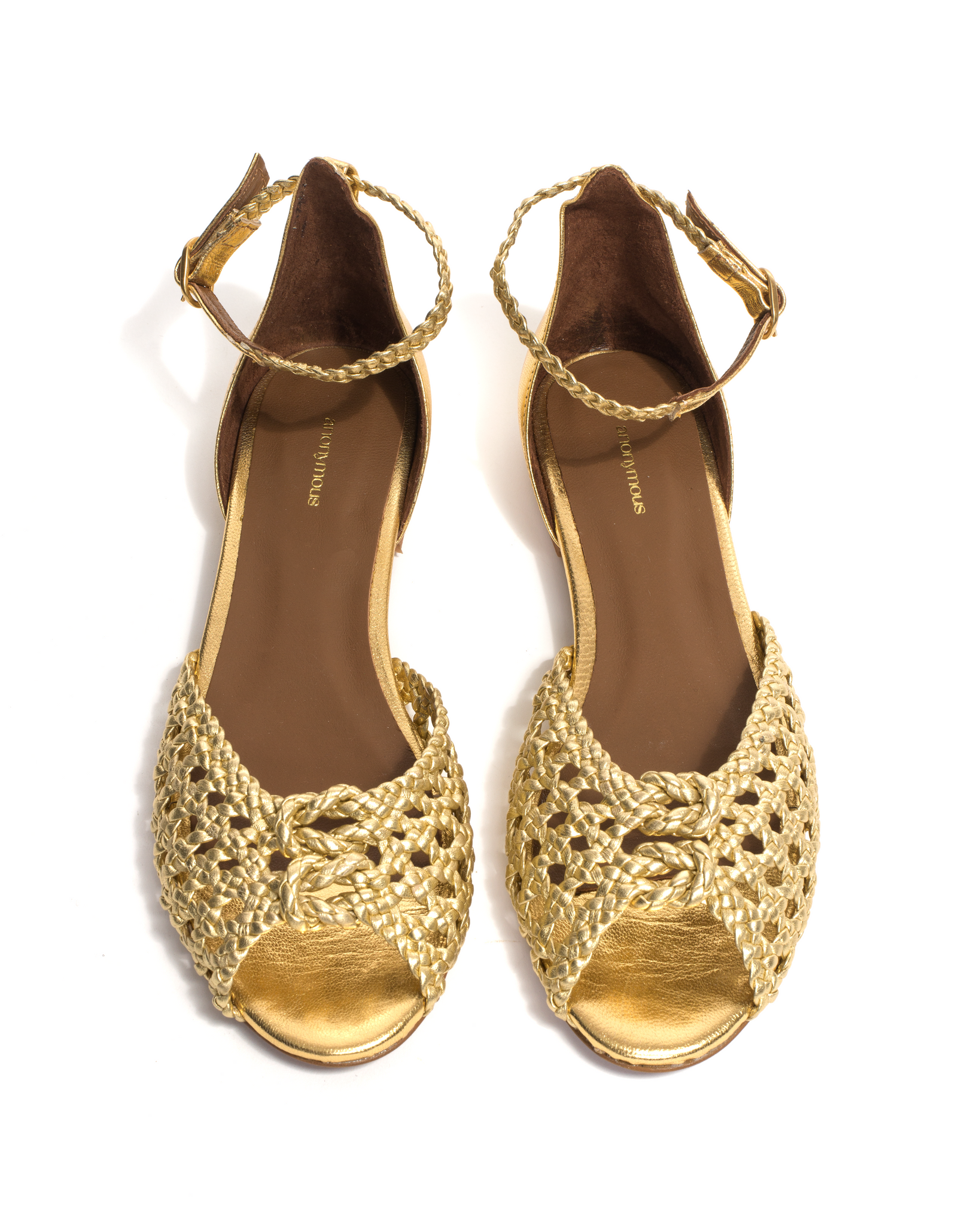 Lucy 10 Hand-braided leather Gold - Anonymous Copenhagen