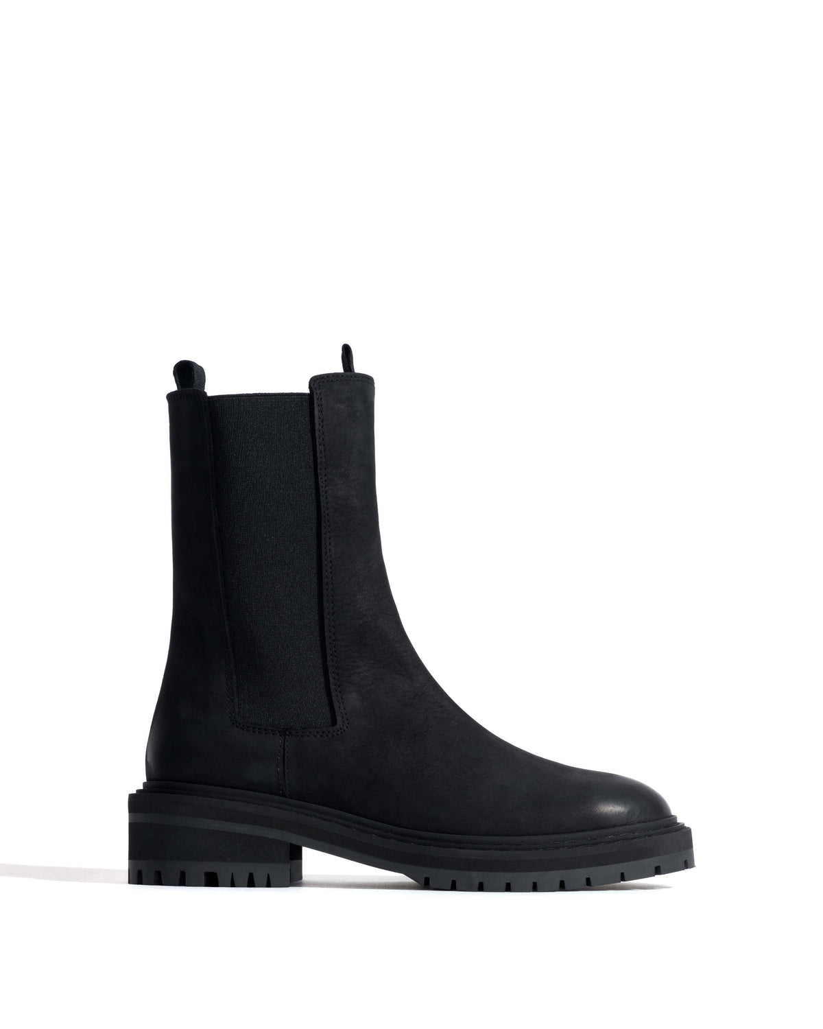 Haily high cut Soft nubuck calf Black