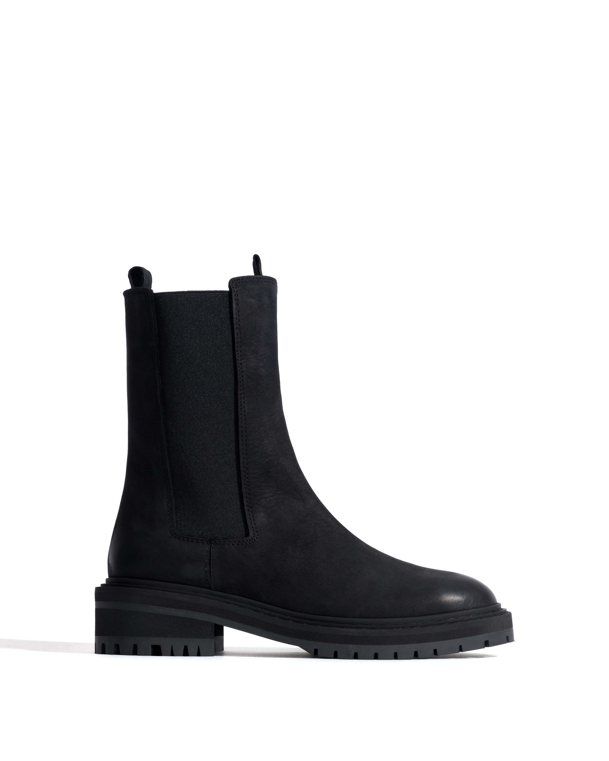 Haily high cut Soft nubuck calf Black