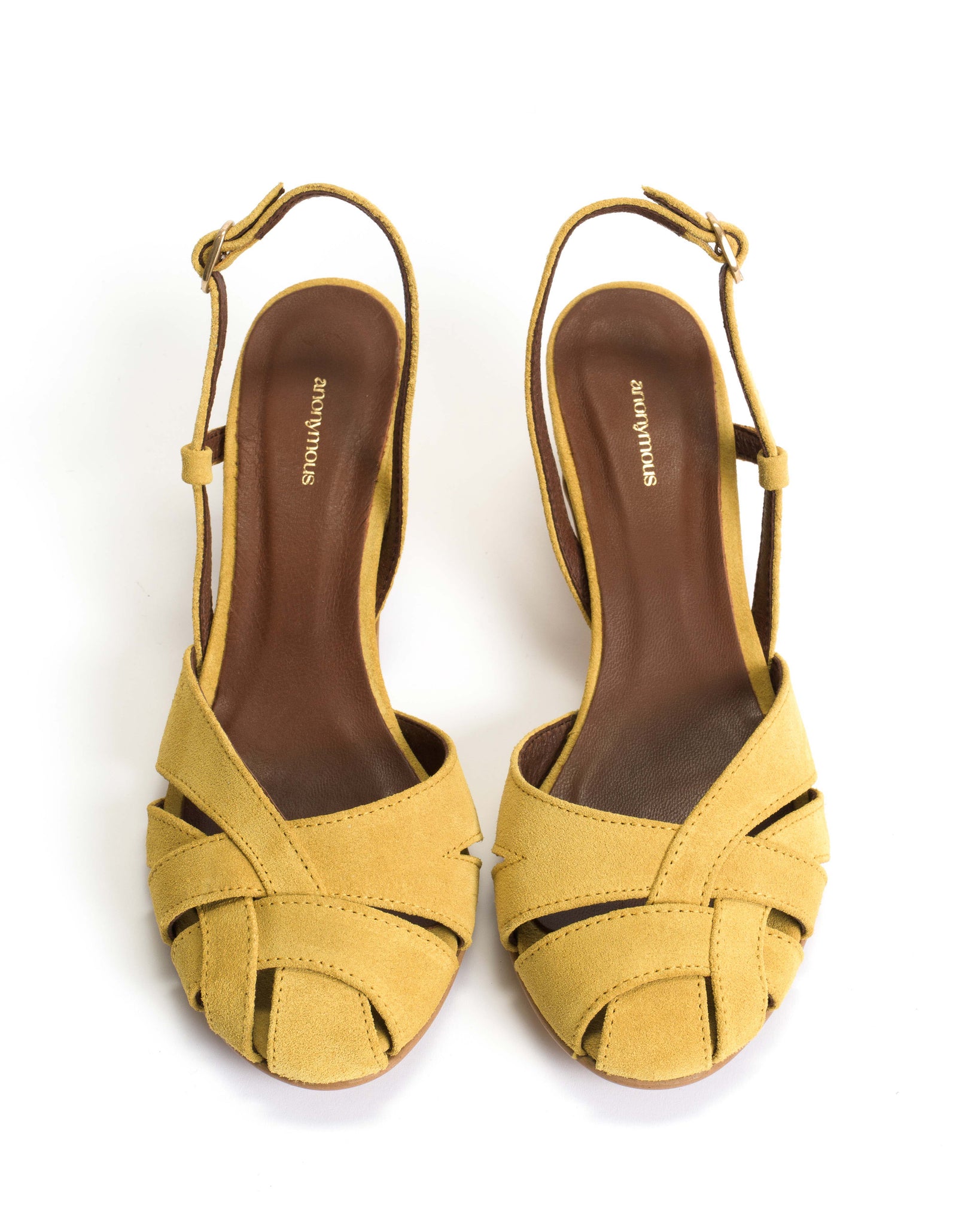 Banie 50 stiletto Calf suede Pineapple ice - Anonymous Copenhagen