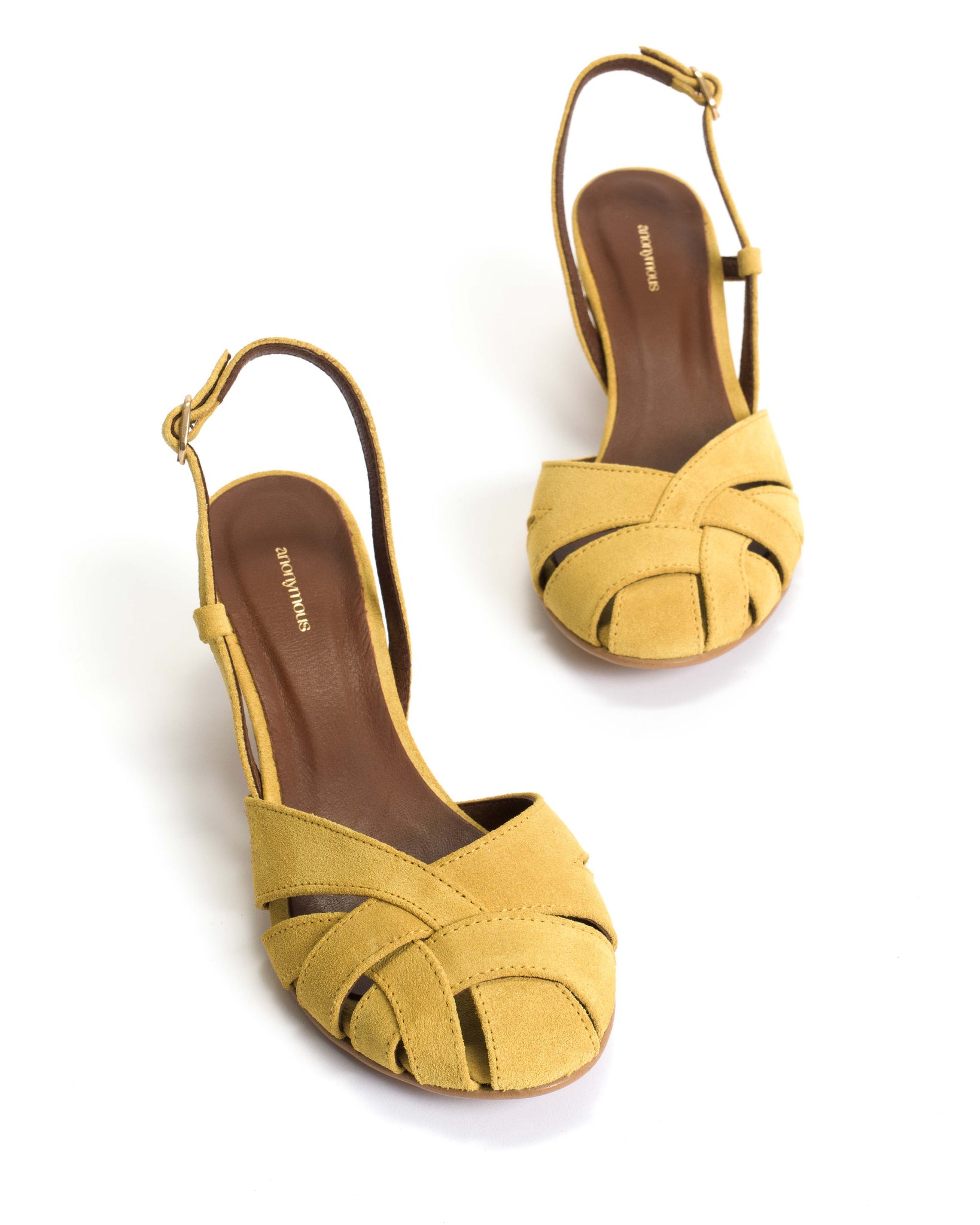 Banie 50 stiletto Calf suede Pineapple ice - Anonymous Copenhagen