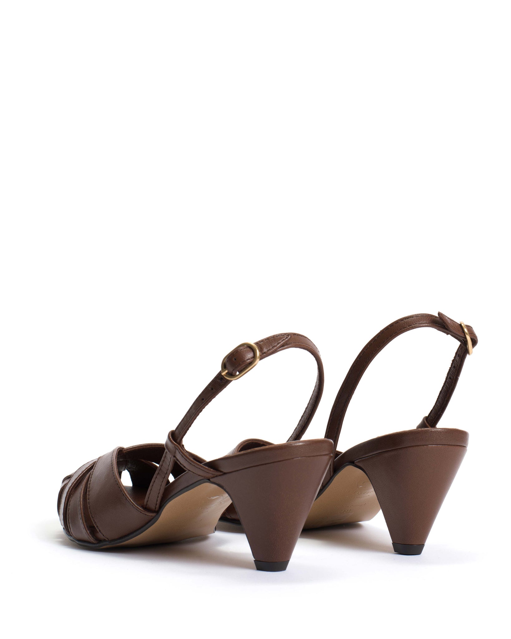 Banie 50 stiletto Shiny lamb Chocolate - Anonymous Copenhagen