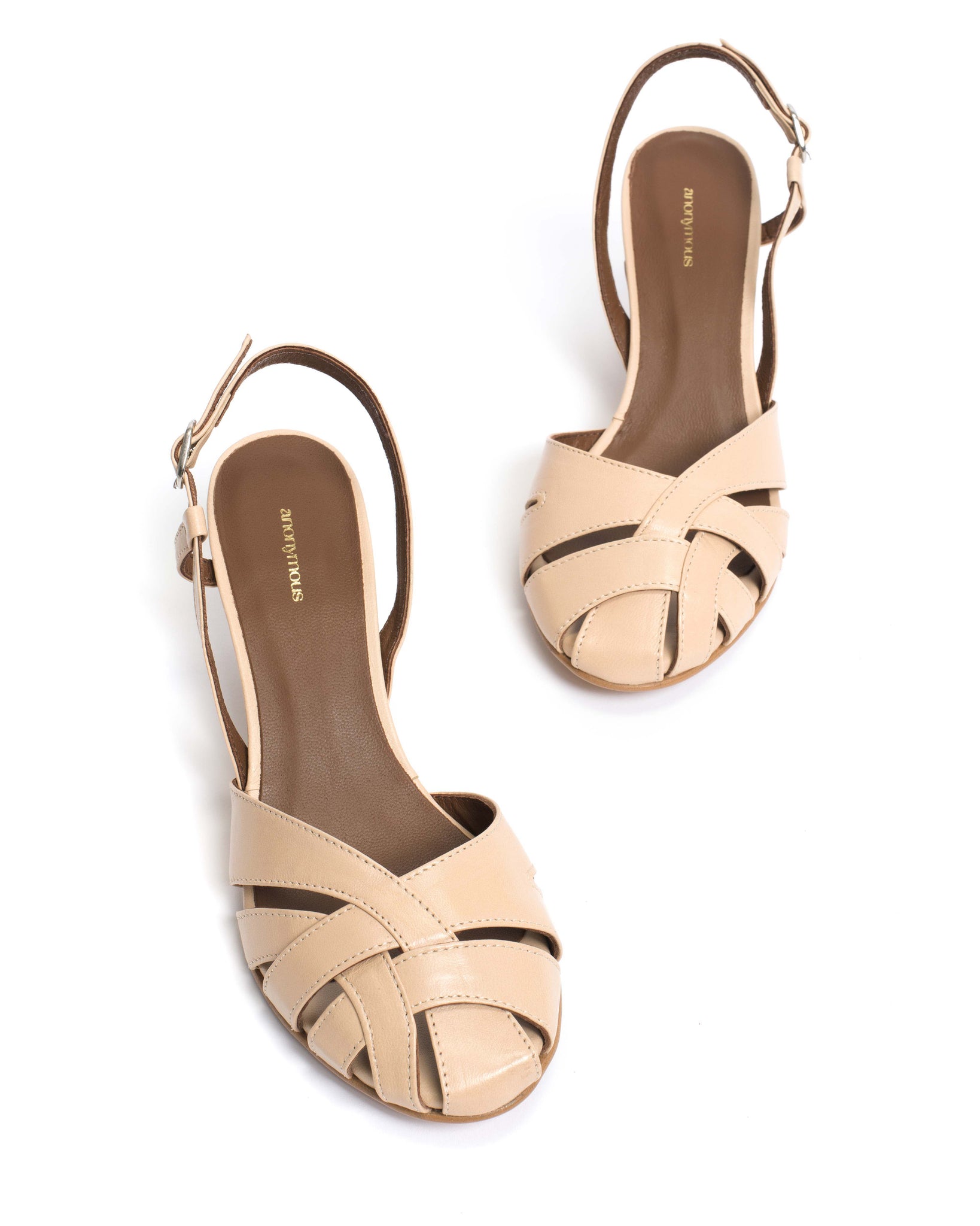 Banie 50 stiletto Shiny lamb Vanilla cream - Anonymous Copenhagen