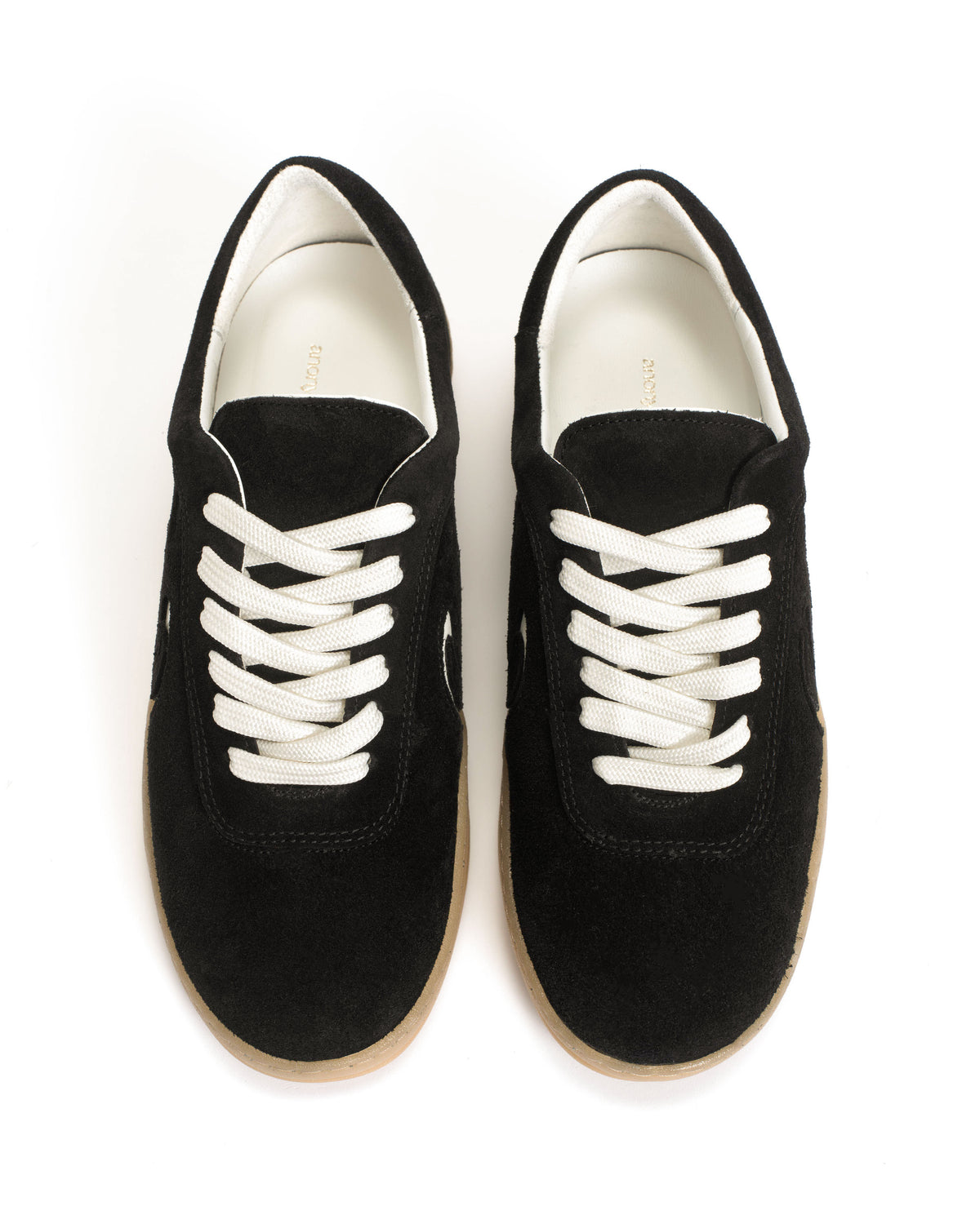 Blaire Calf suede & polished soft calf Black & white sand