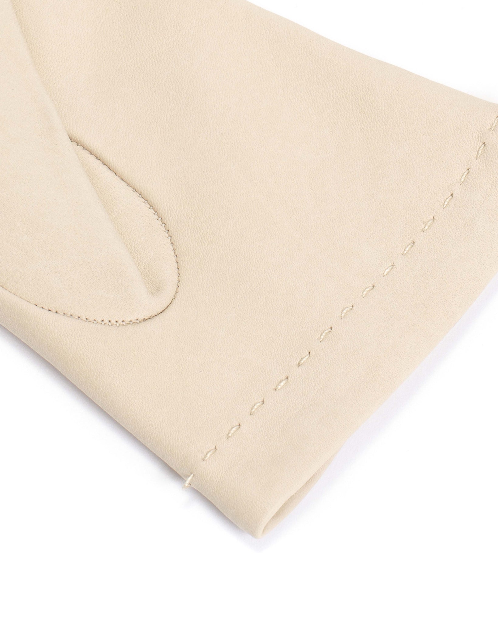 Bridget leather cashmere glove Lamb leather & 100% cashmere Off white & taupe - Anonymous Copenhagen