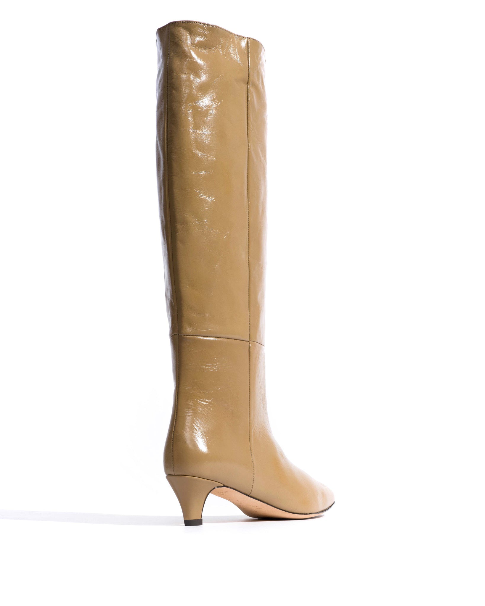 Cecilia 40 stiletto Crinkled soft calf Mushroom