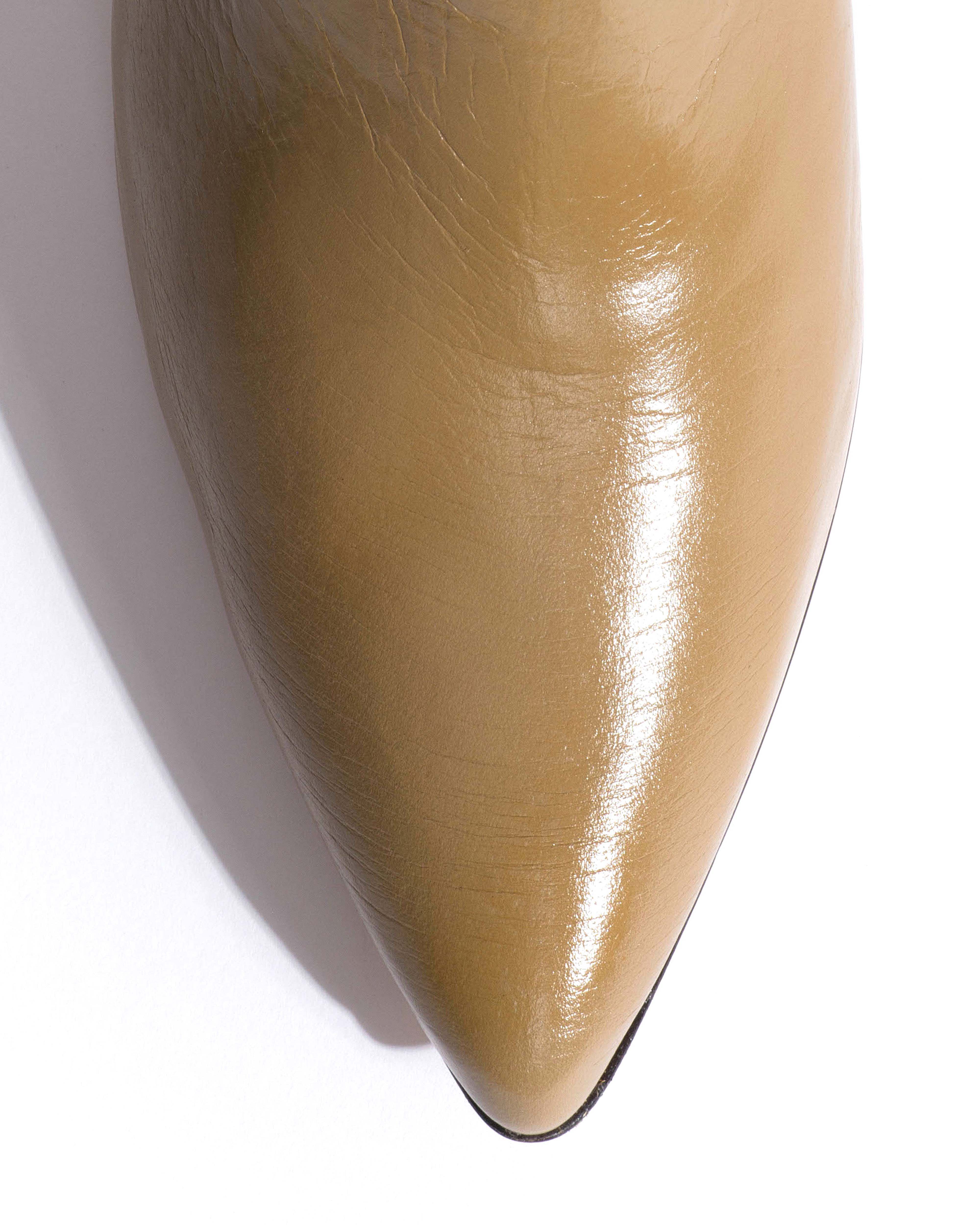 Cecilia 40 stiletto Crinkled soft calf Mushroom