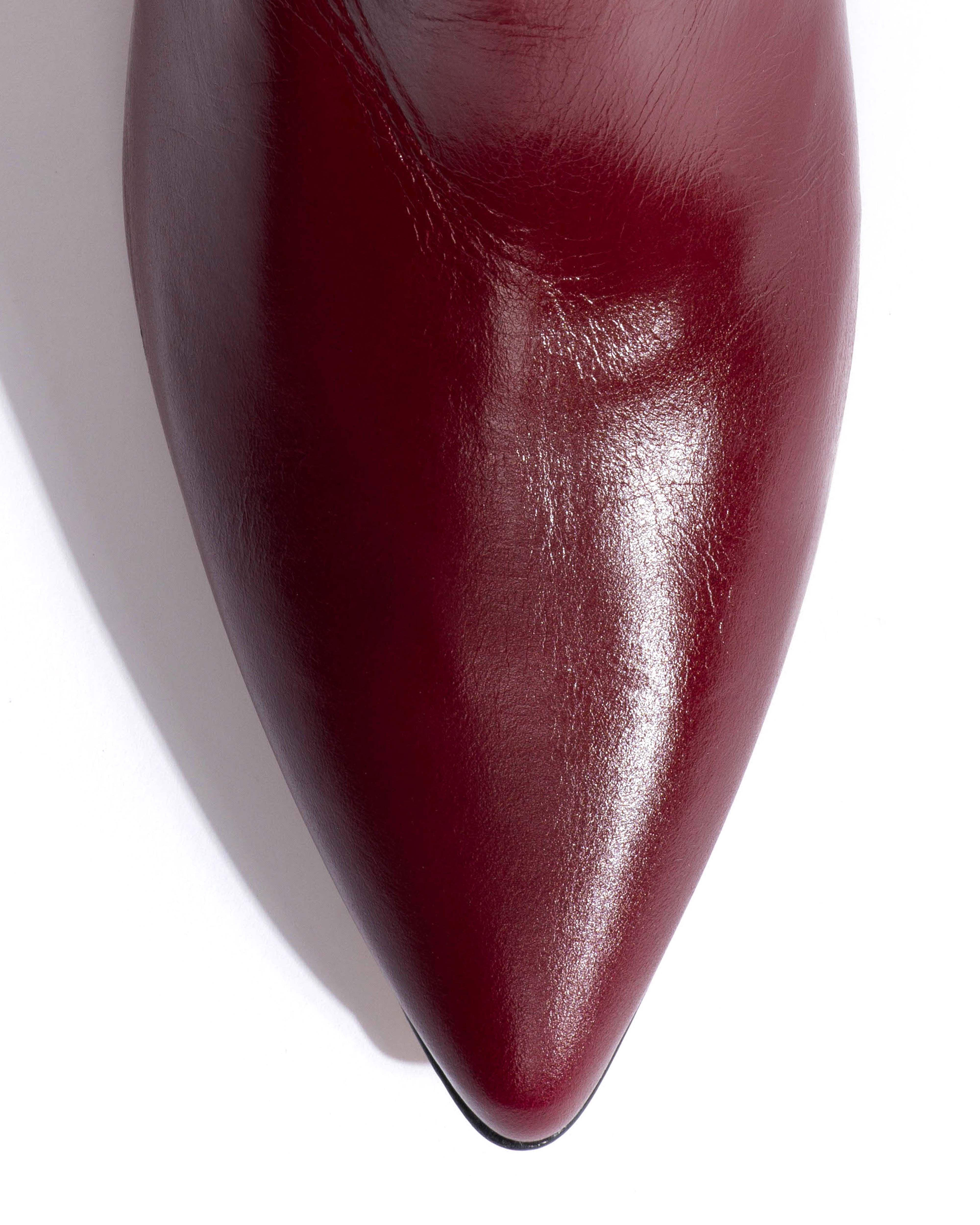 Cecilia 40 stiletto Crinkled soft calf Pomegranate