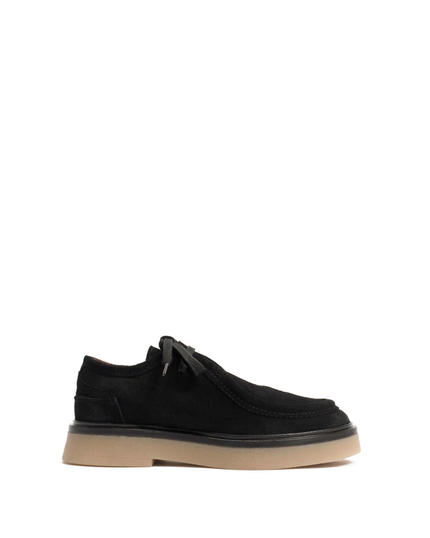 Chez flat platform Calf suede & Sole Black & natural - Anonymous Copenhagen