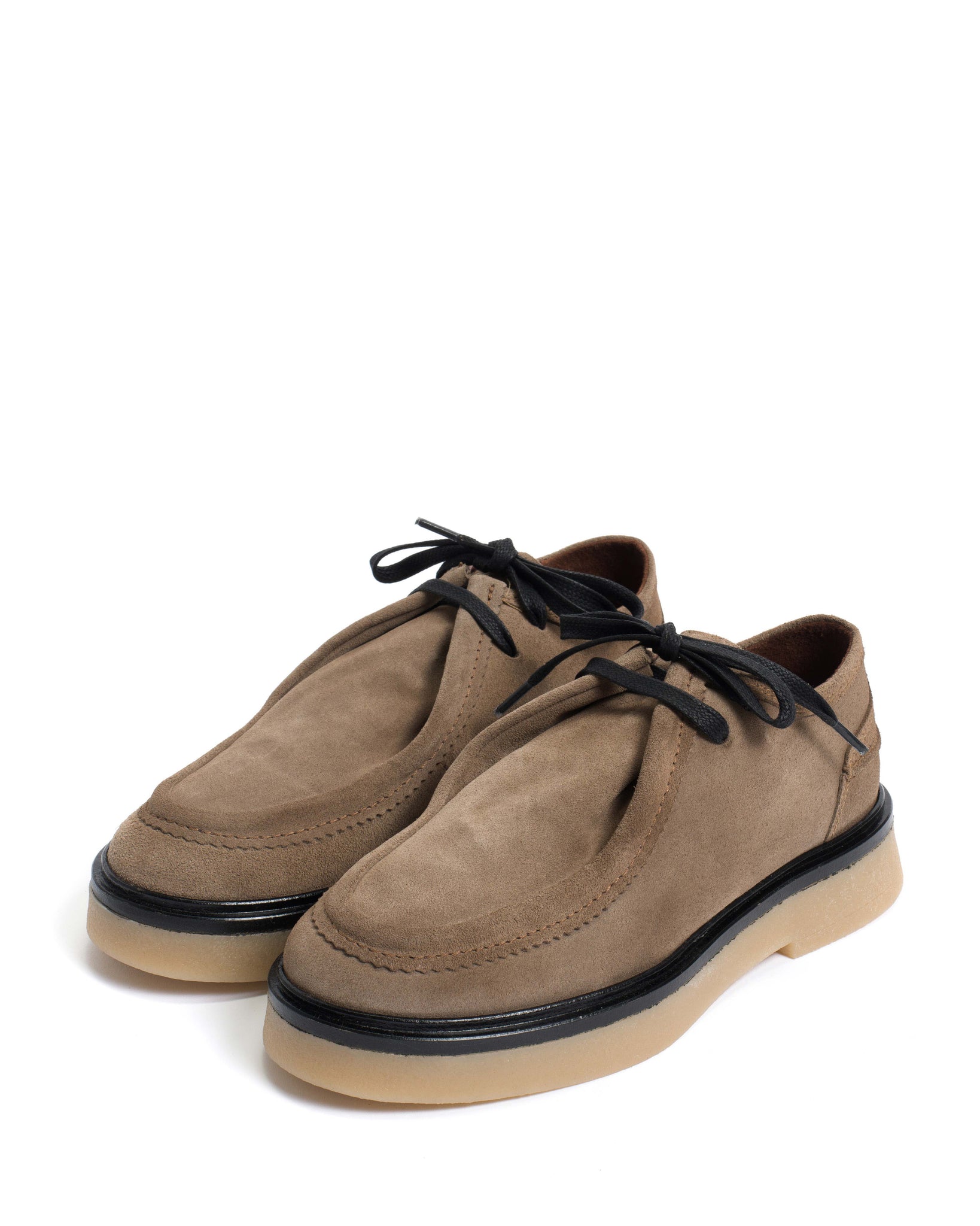 Chez flat platform Calf suede & Sole Mushroom & natural - Anonymous Copenhagen