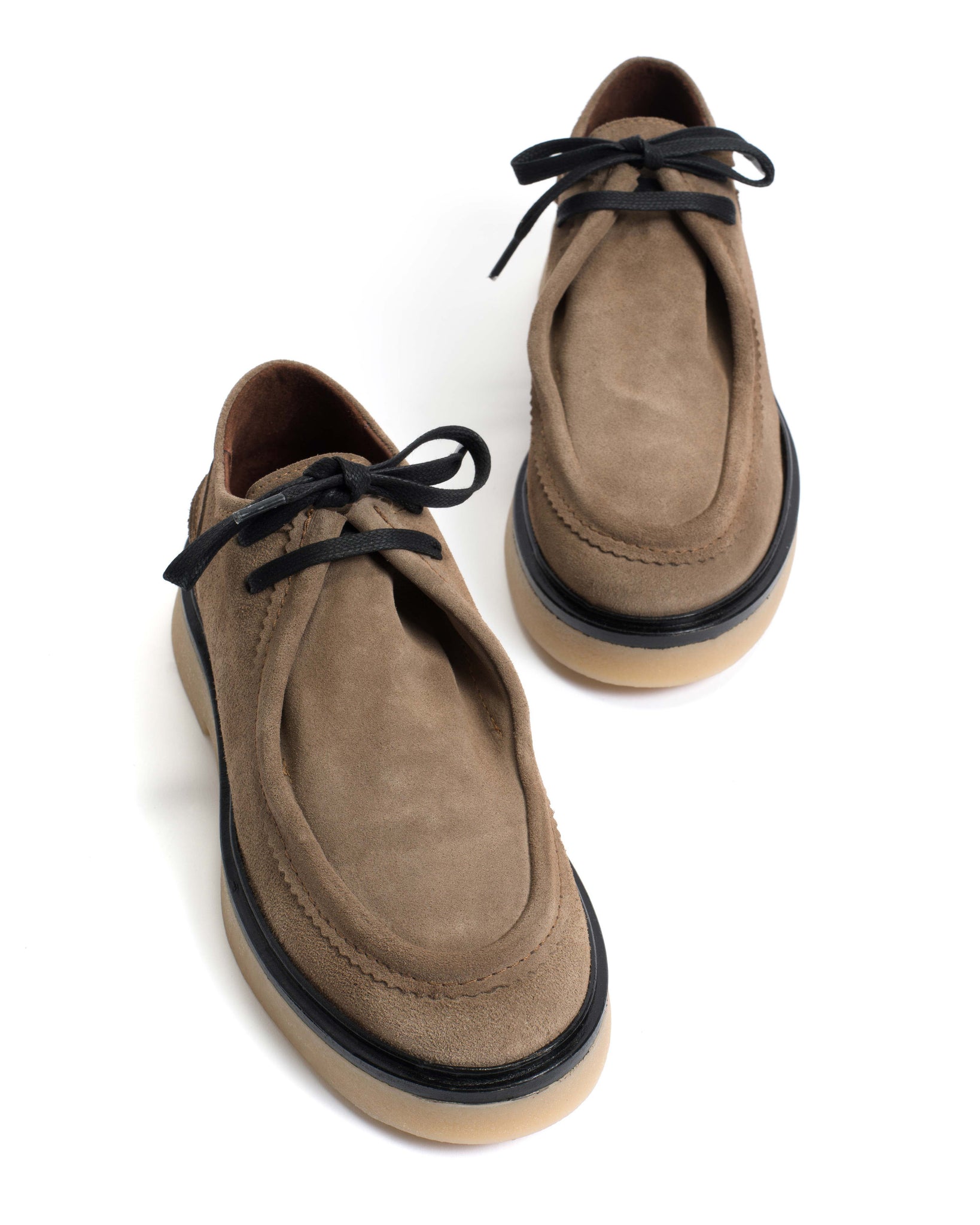 Chez flat platform Calf suede & Sole Mushroom & natural - Anonymous Copenhagen