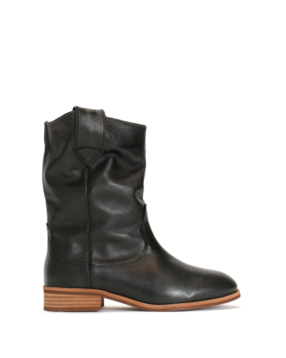 Claudia Pebbled soft calf Black