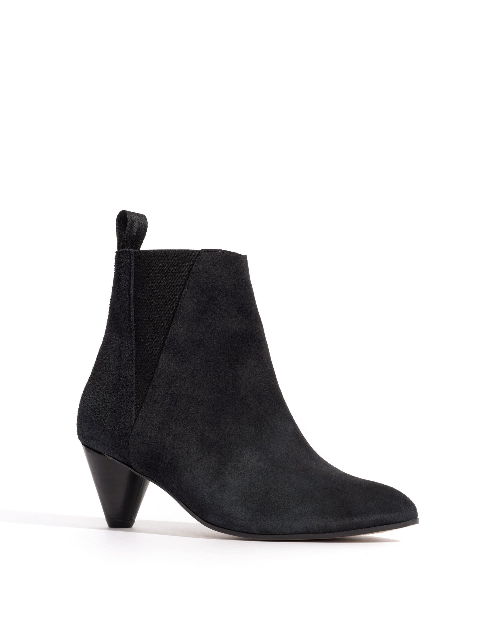 Clivia 50 cone Calf suede Off black - Anonymous Copenhagen