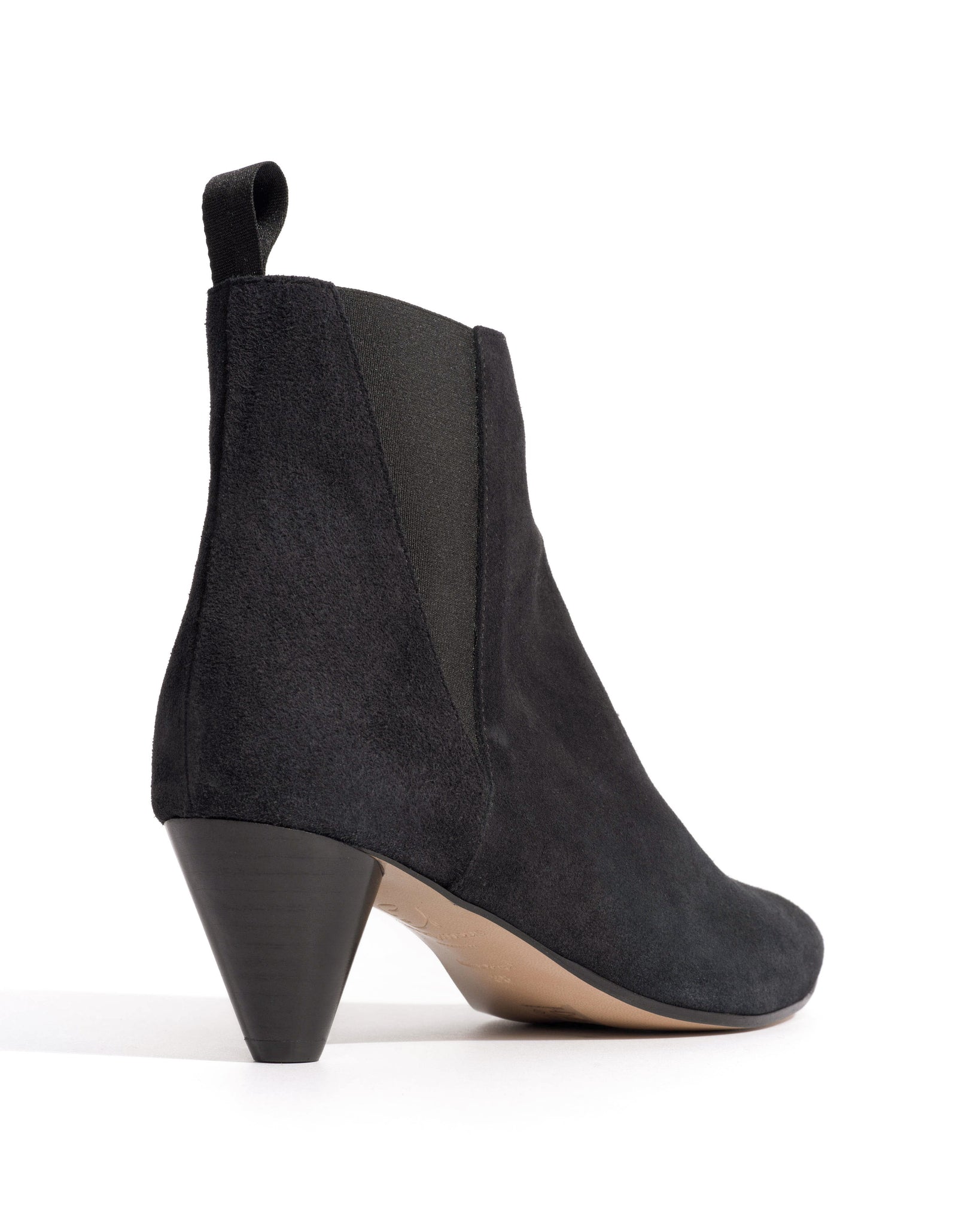 Clivia 50 cone Calf suede Off black - Anonymous Copenhagen