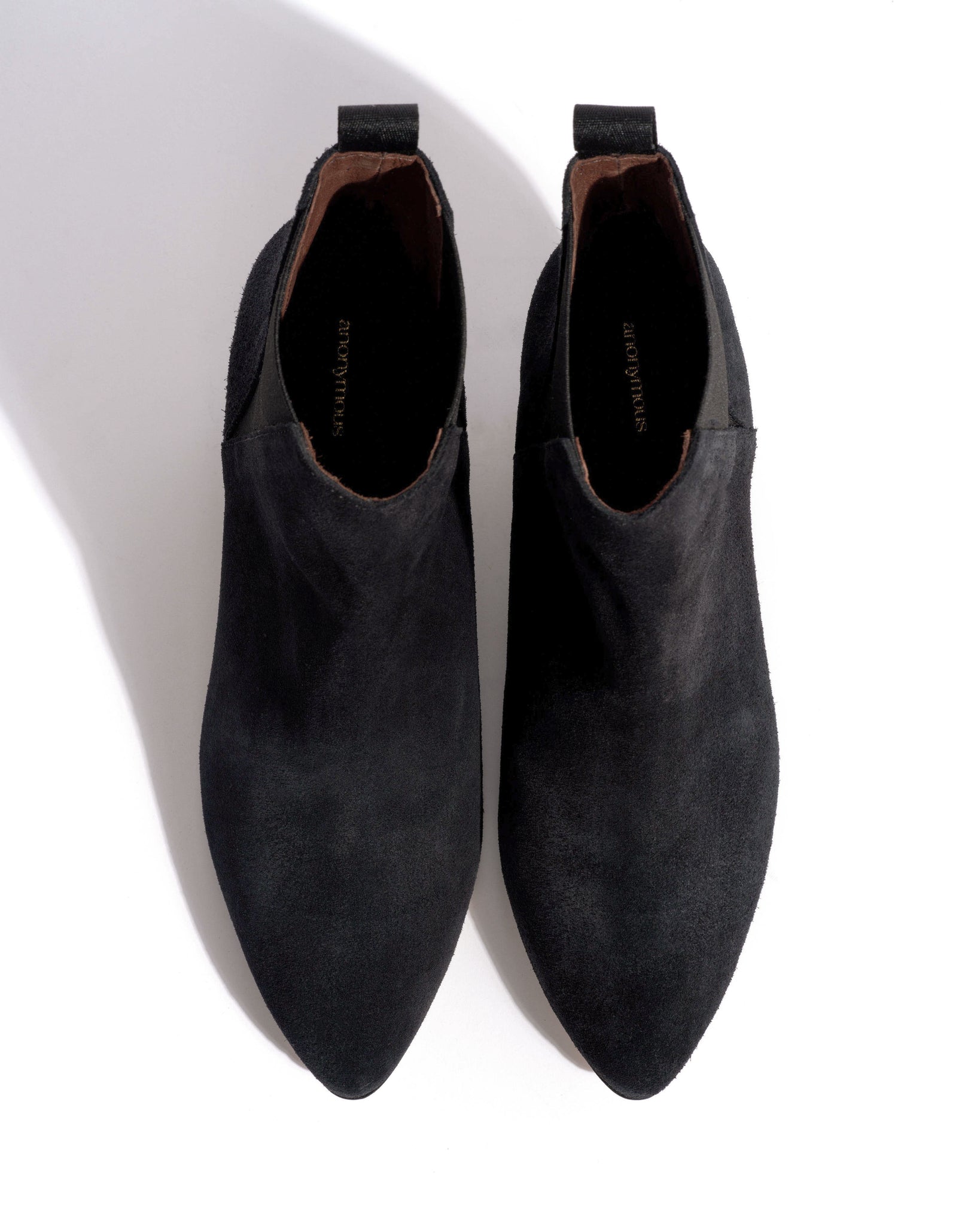 Clivia 50 cone Calf suede Off black - Anonymous Copenhagen