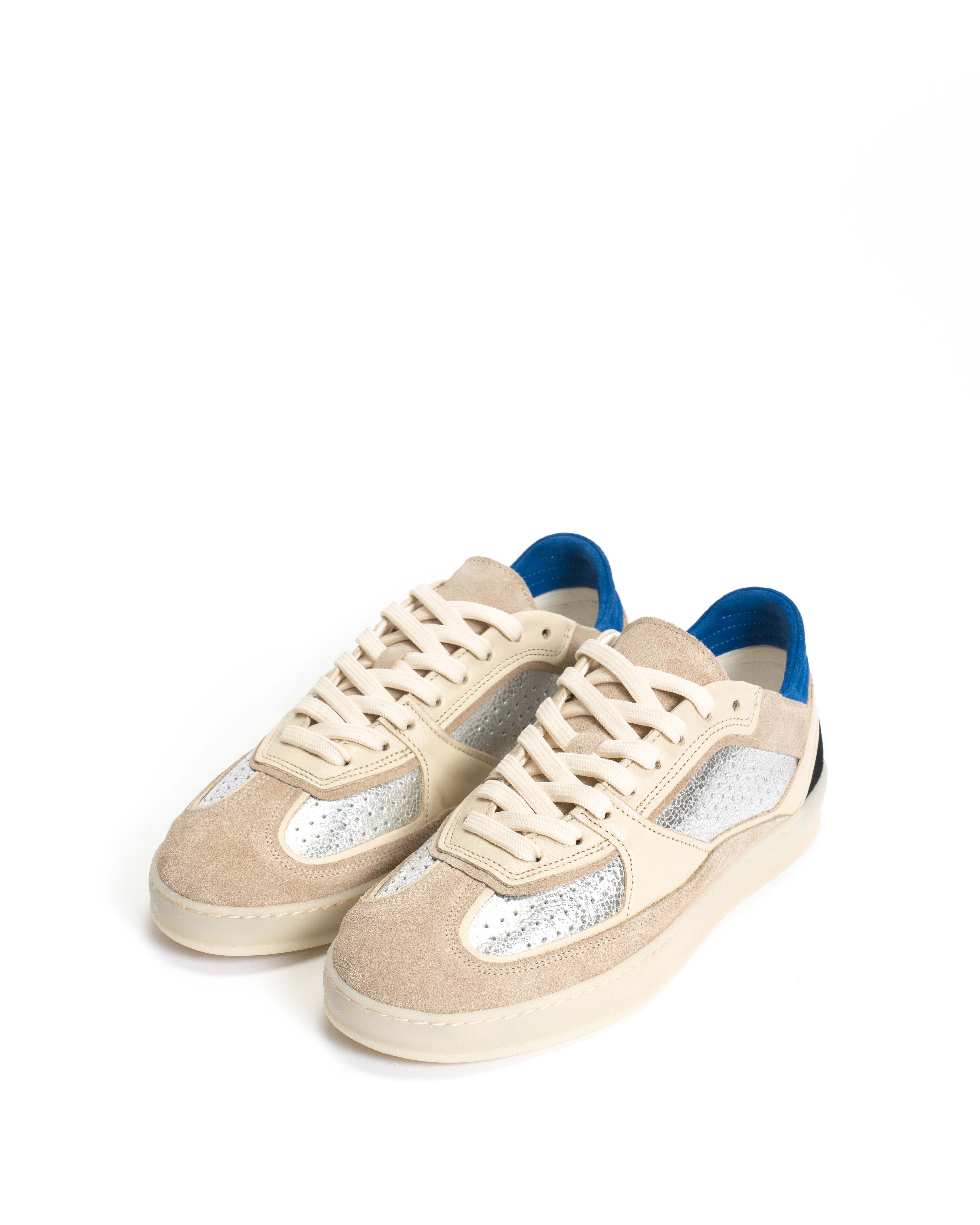 Dabbie Calf suede & mix White sand & silver mix