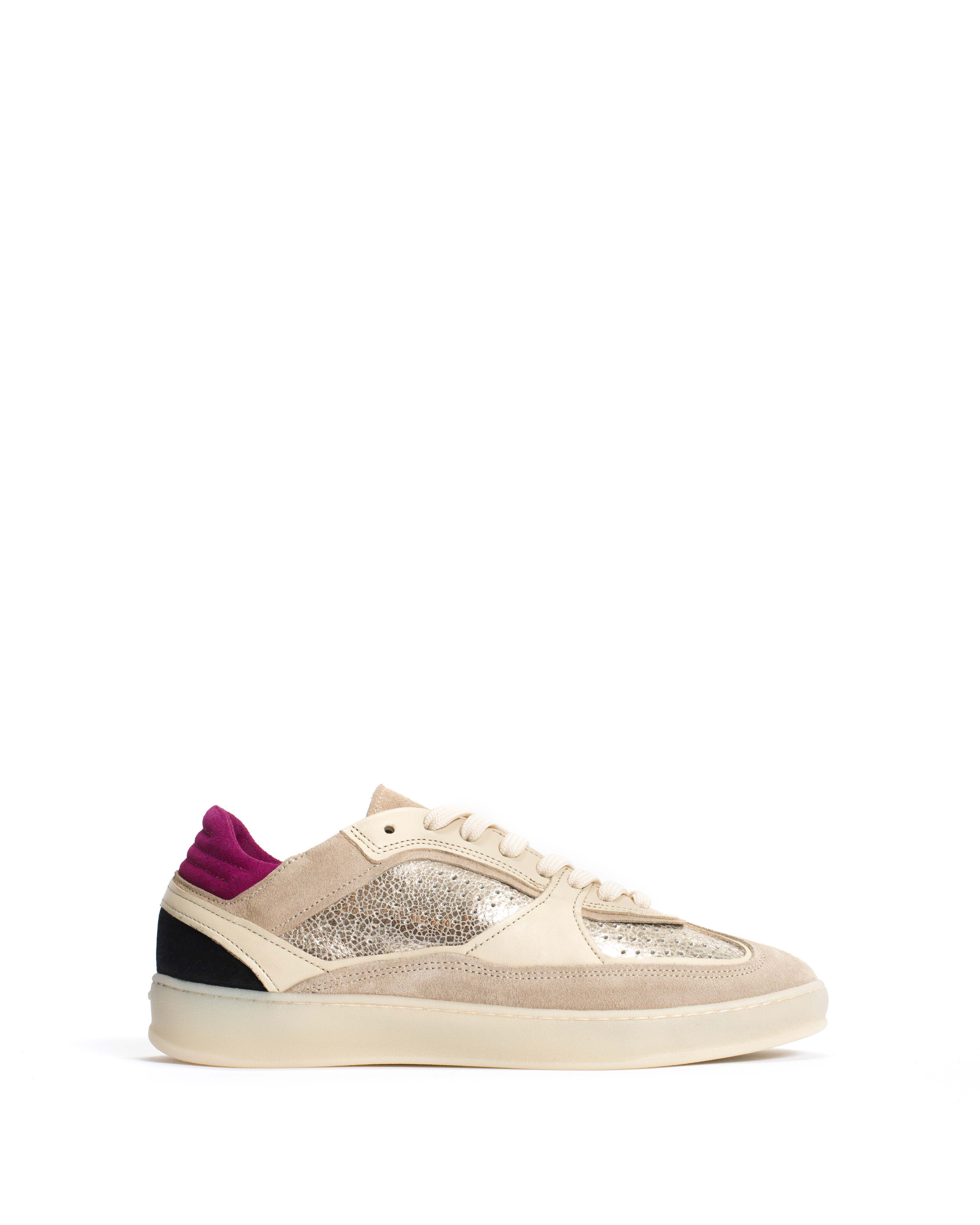 Dabbie Calf suede White sand & champagne mix