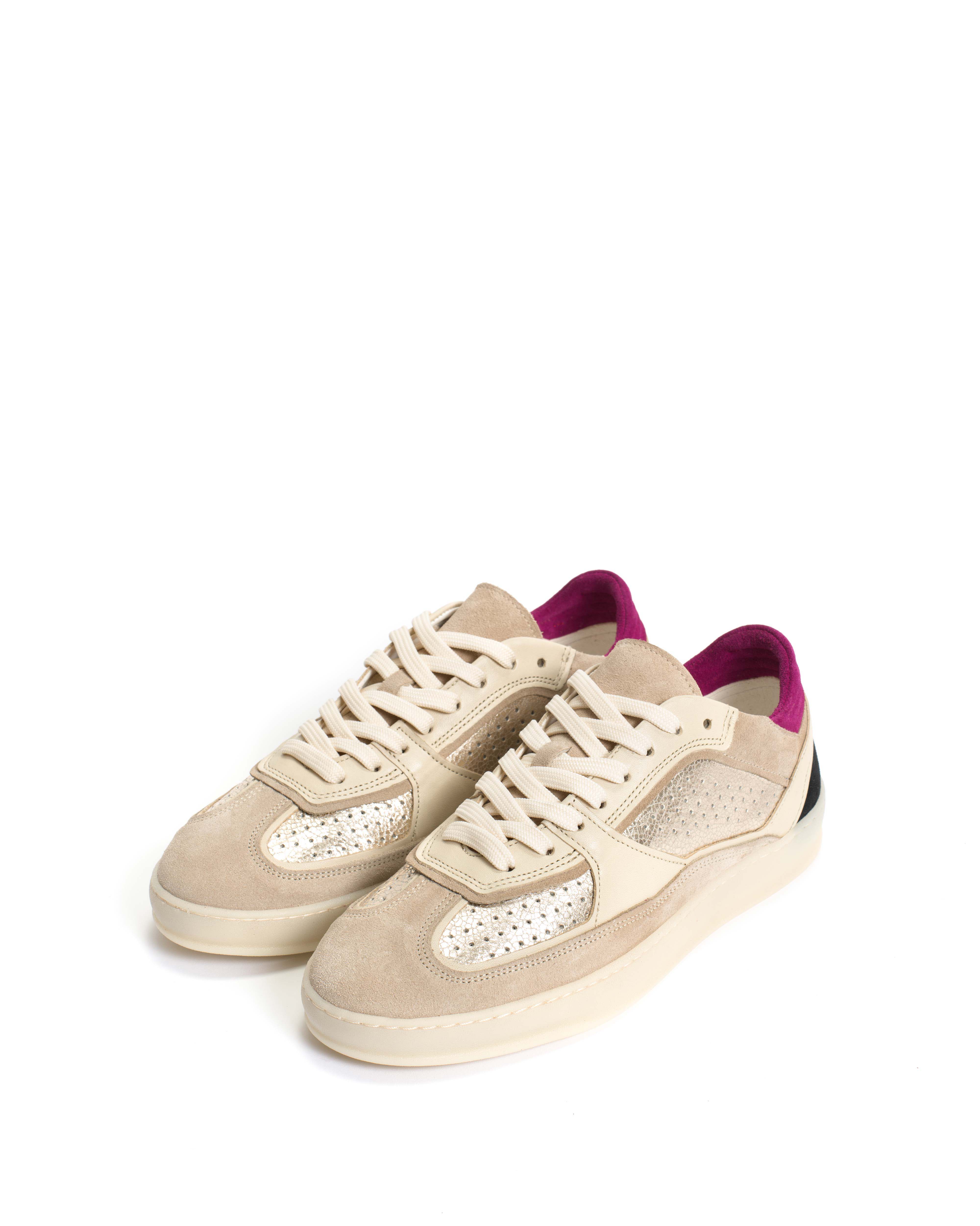 Dabbie Calf suede White sand & champagne mix