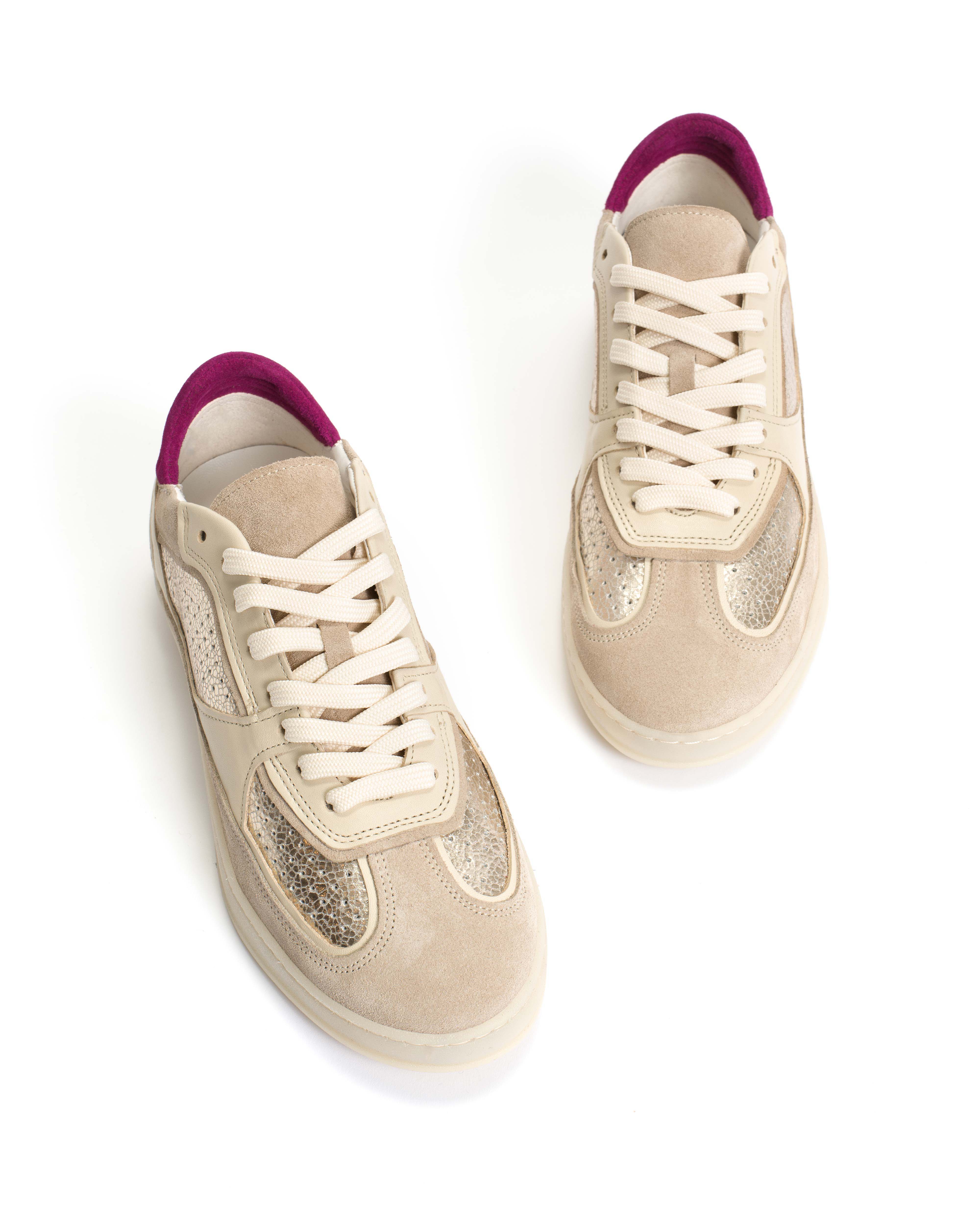 Dabbie Calf suede White sand & champagne mix