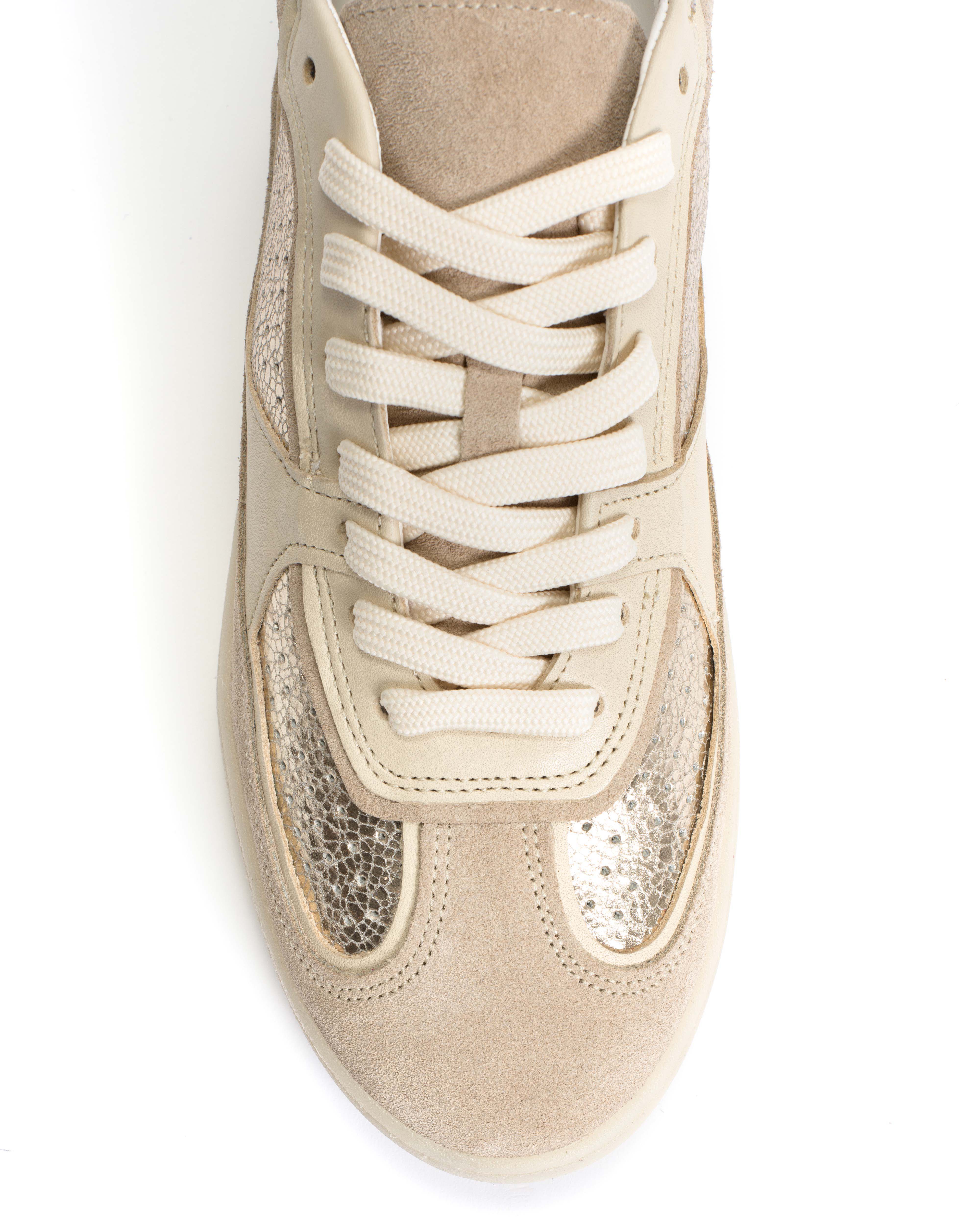 Dabbie Calf suede White sand & champagne mix
