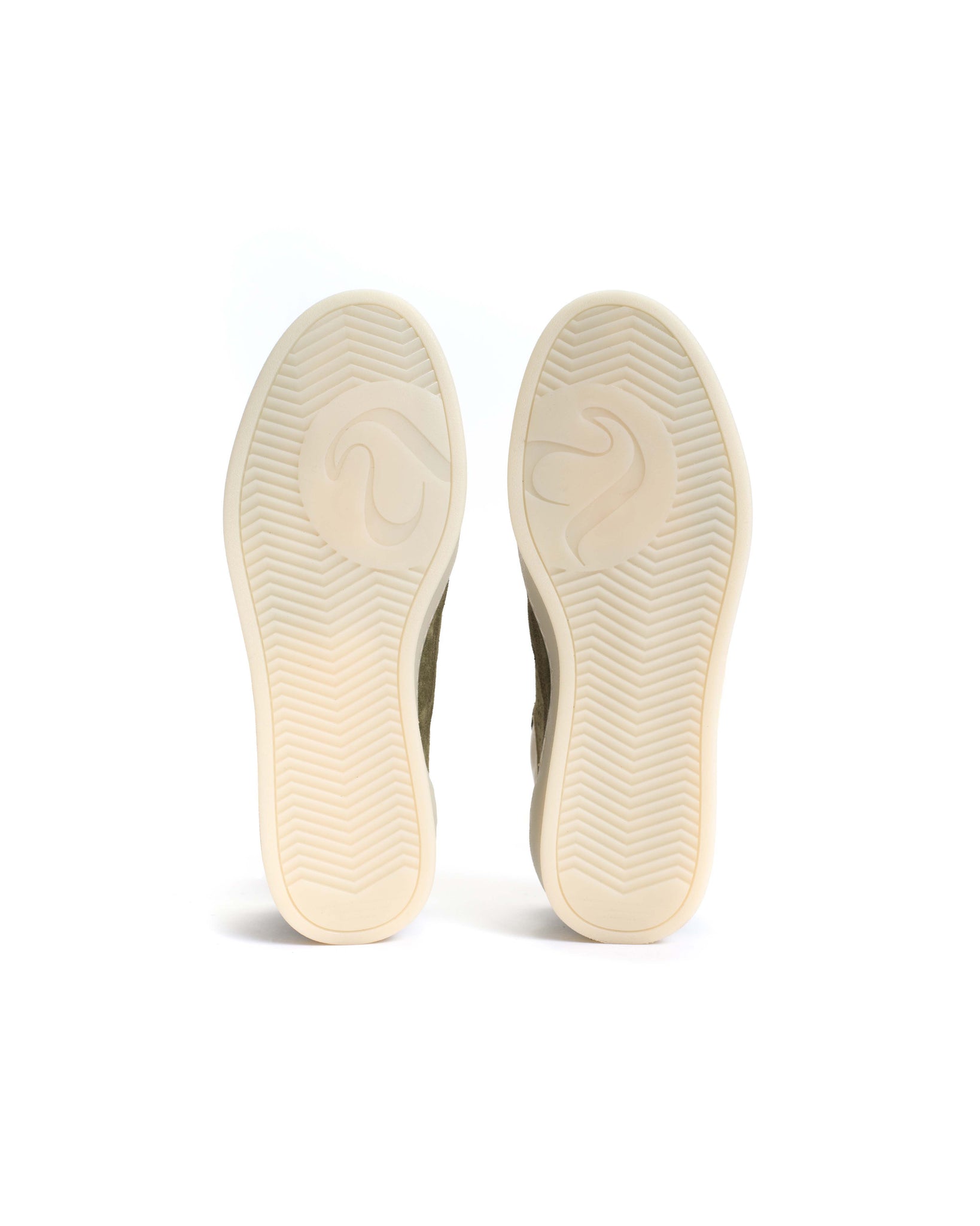 Dabbie Calf suede & sleek leather Olive green & white sand - Anonymous Copenhagen
