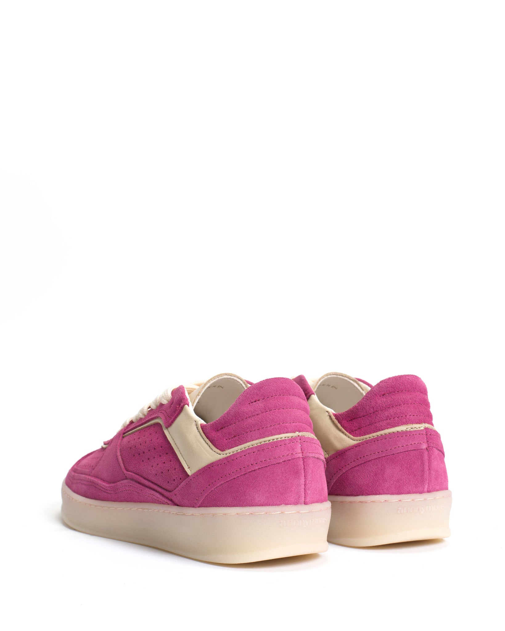 Dabbie Calf suede & sleek leather Raspberry sorbet & white sand - Anonymous Copenhagen