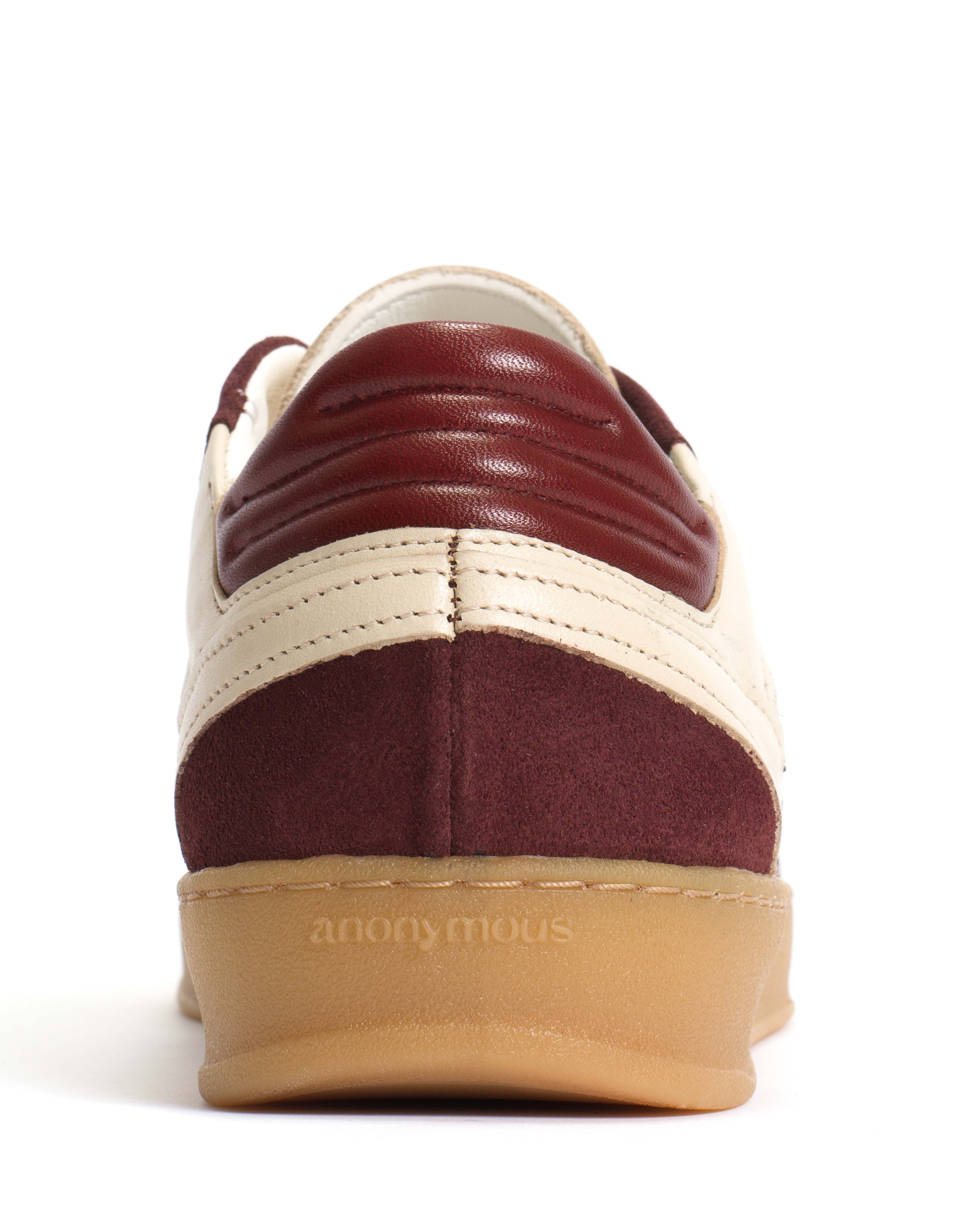 Dabbie Calf suede & soft calf dual & tri color Pomegranate & white sand & pomegranate