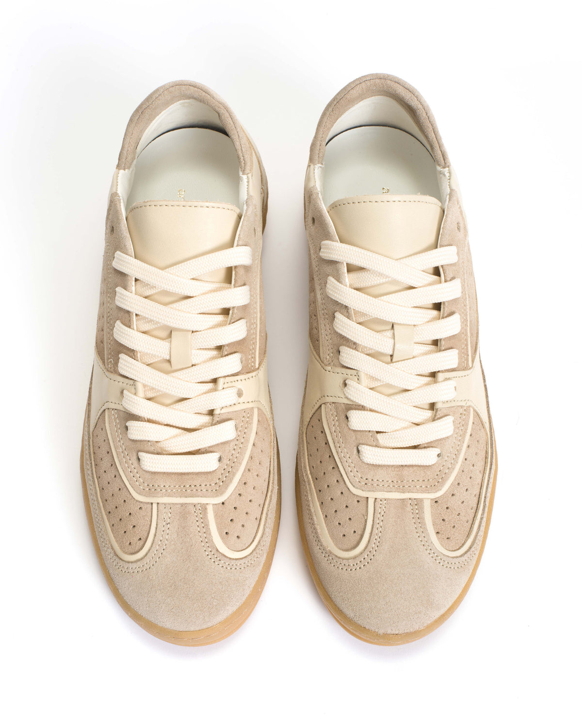 Dabbie Calf suede & soft calf dual & tri color White sand