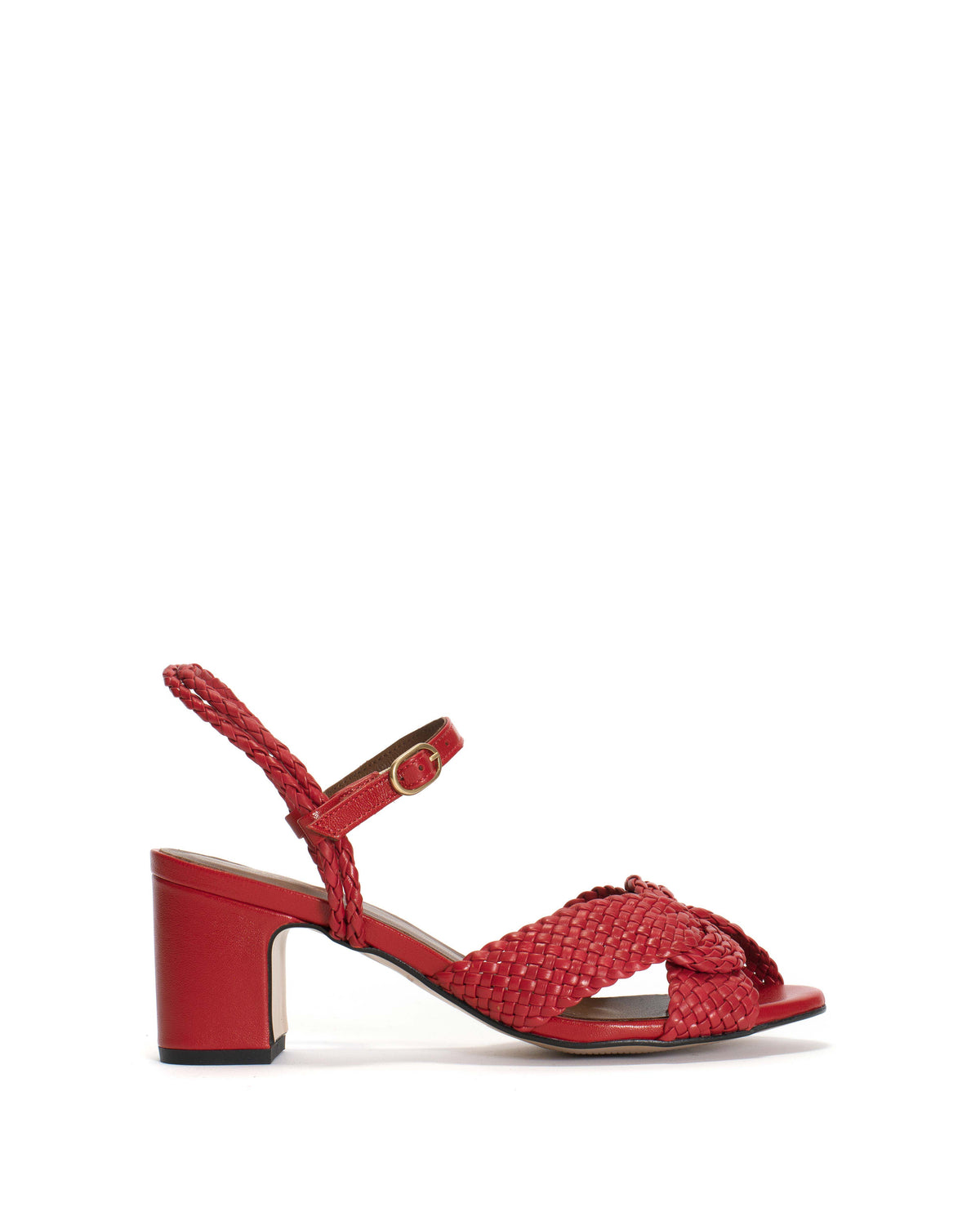 Dilaya 55 hand-braided Hand-braided leather Ruby red