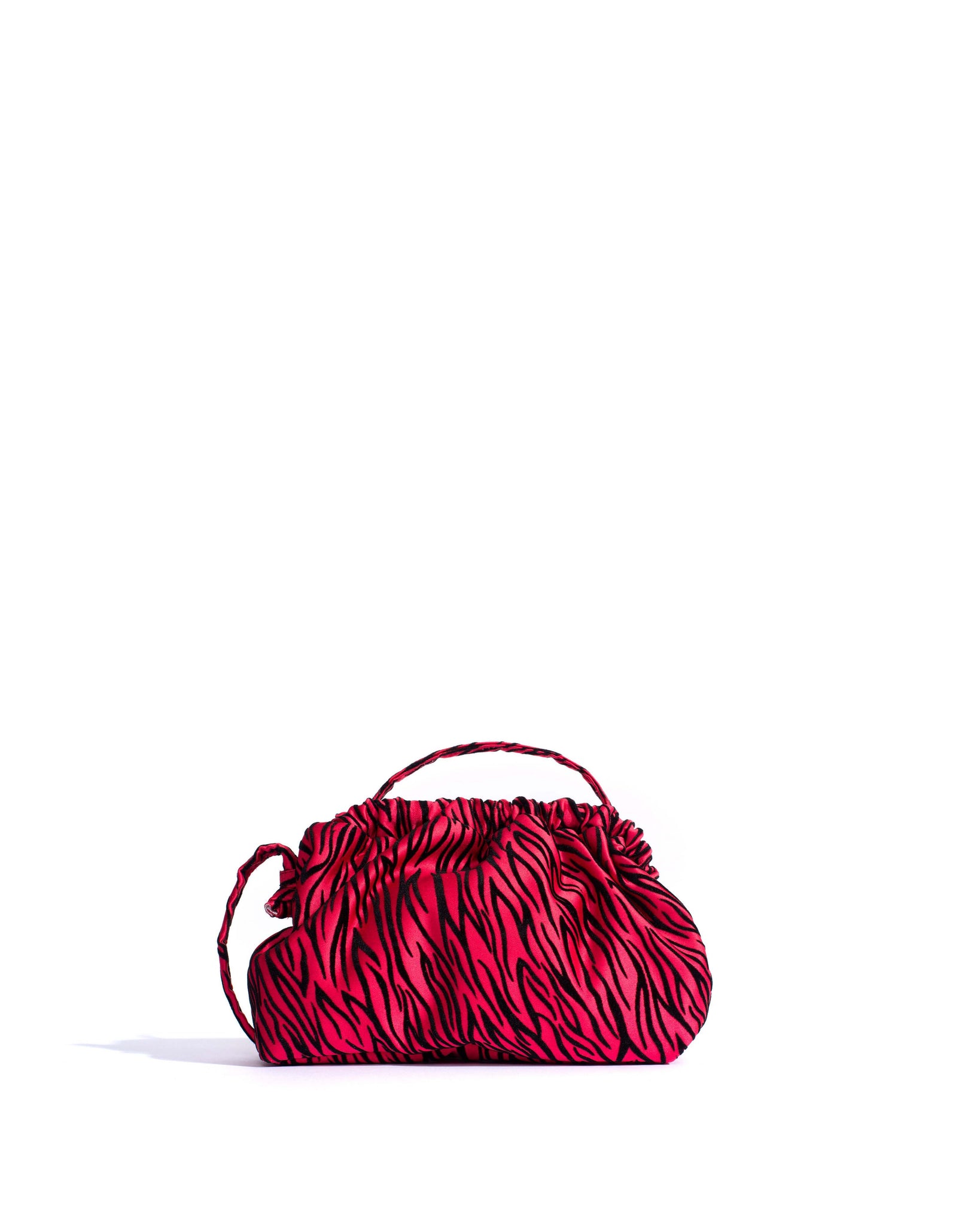 Hally petite cloud bag Satin velvet zebra Rouge red - Anonymous Copenhagen Bags
