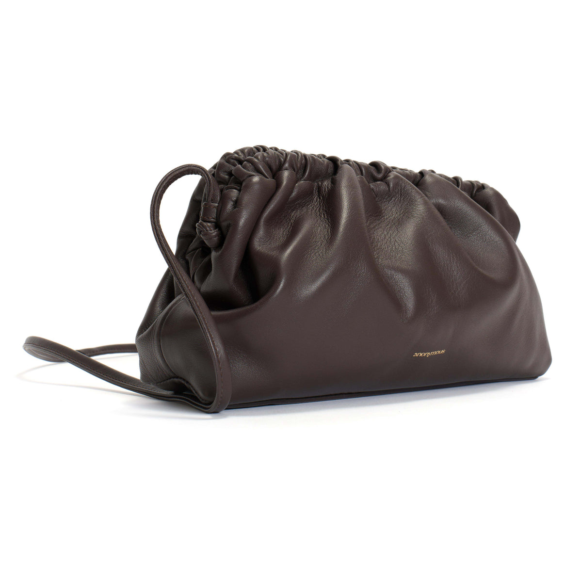Hally classic cloud bag Shiny lamb Coffee brown