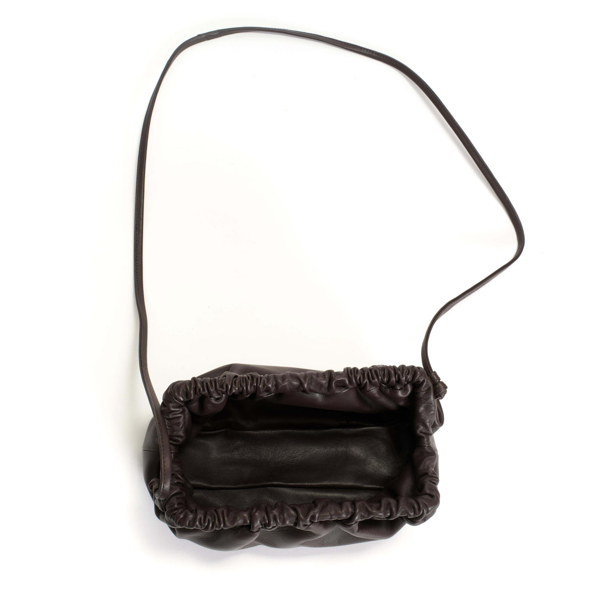 Hally classic cloud bag Shiny lamb Coffee brown