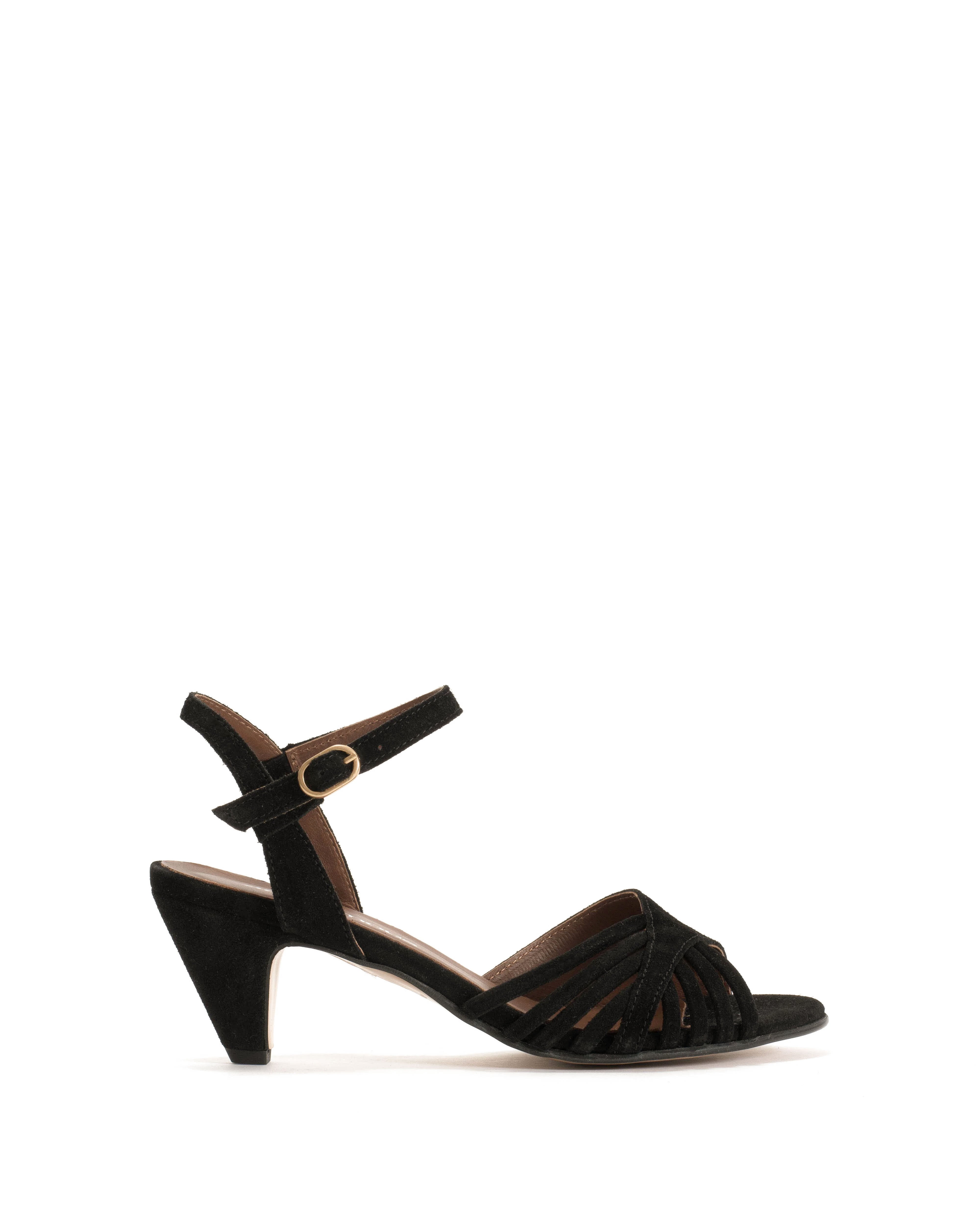 Hermine Calf suede Black