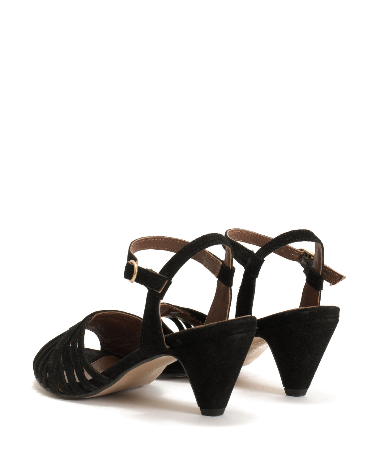Hermine 50 stiletto Calf suede Black