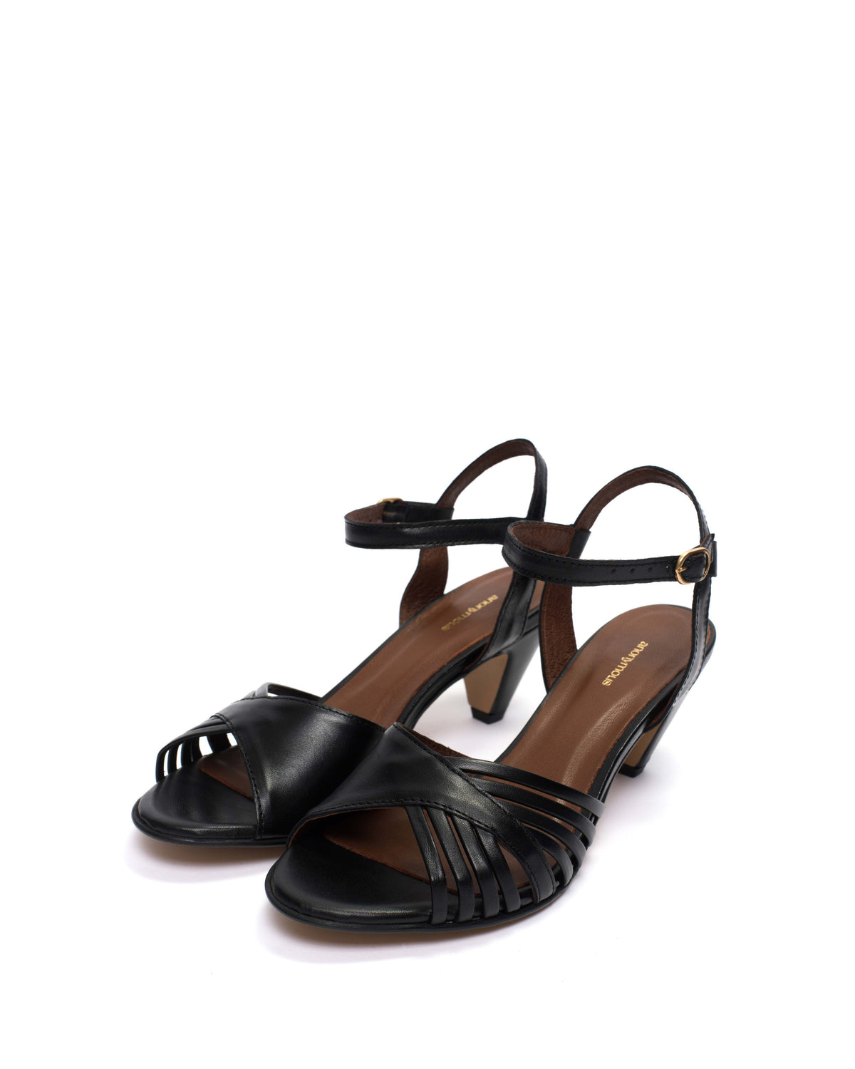 Hermine 50 stiletto Shiny lamb Black