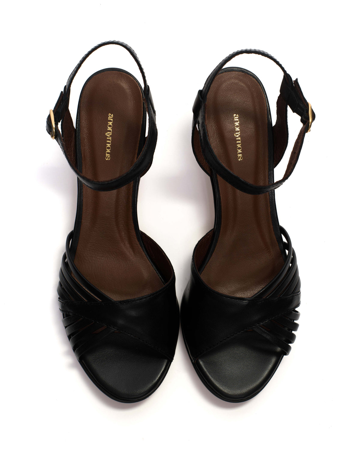 Hermine 50 stiletto Shiny lamb Black