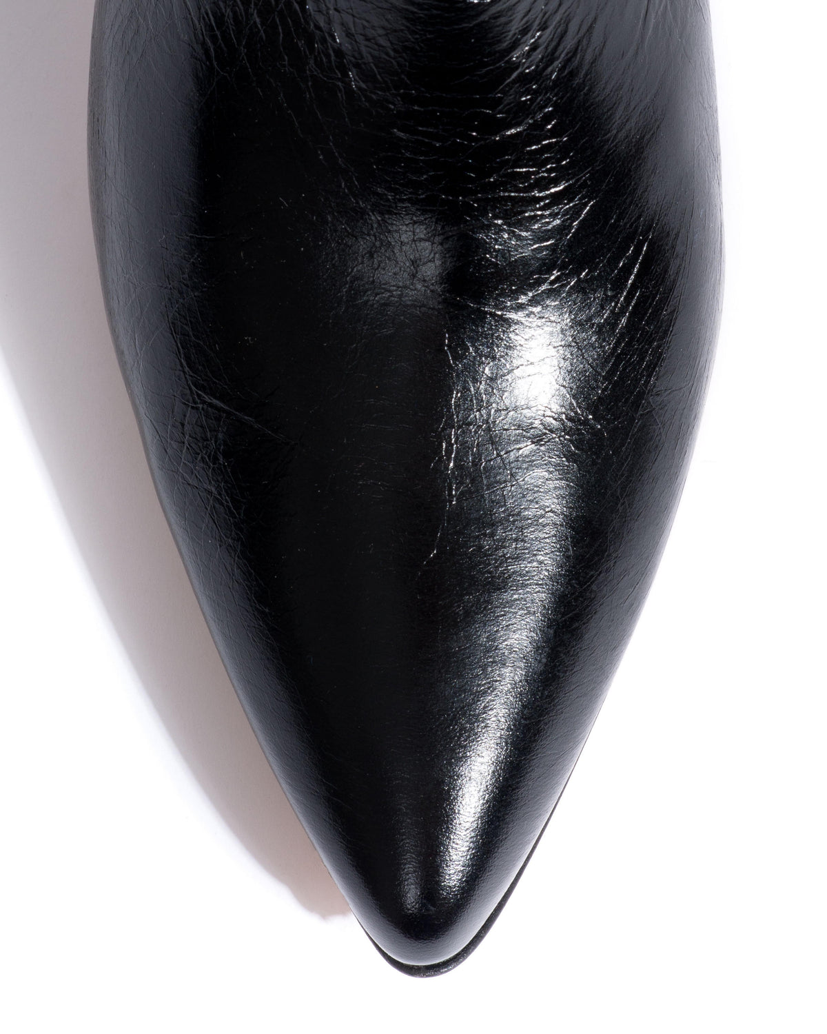 Hillerie 40 stiletto Crinkled soft calf & suede leather Black
