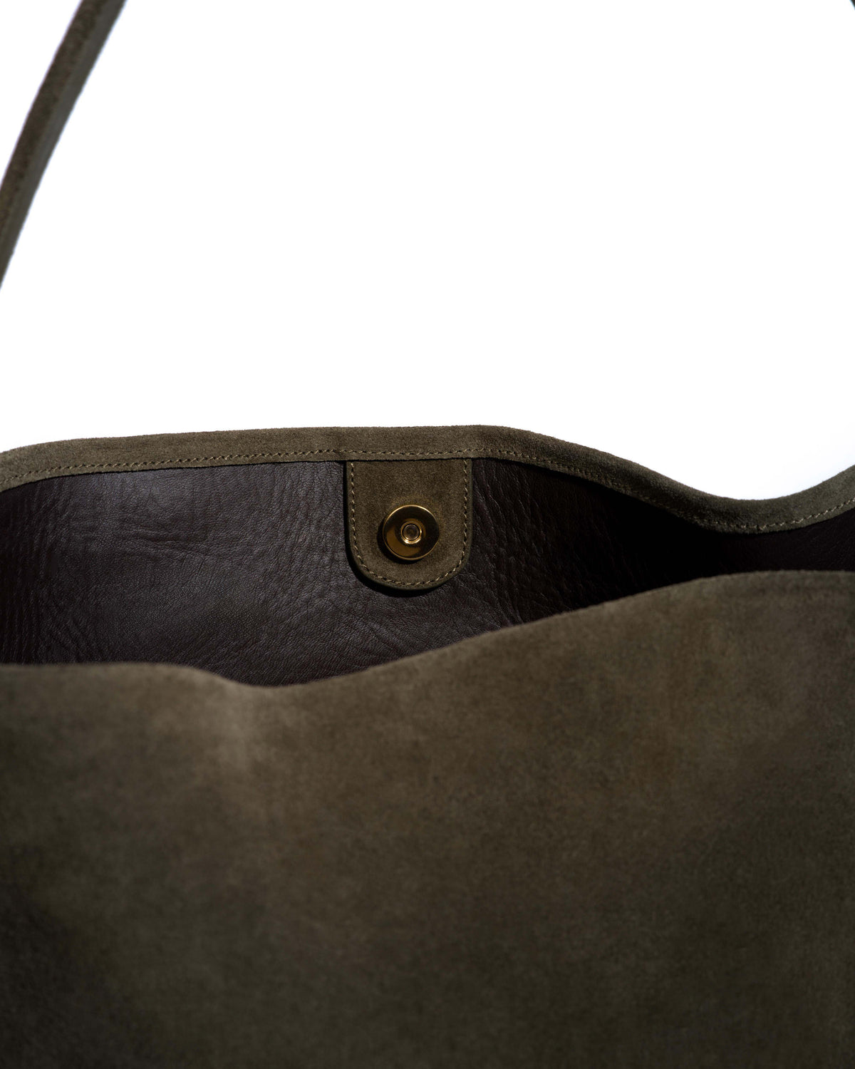 Versa everyday bag Calf suede Moss green